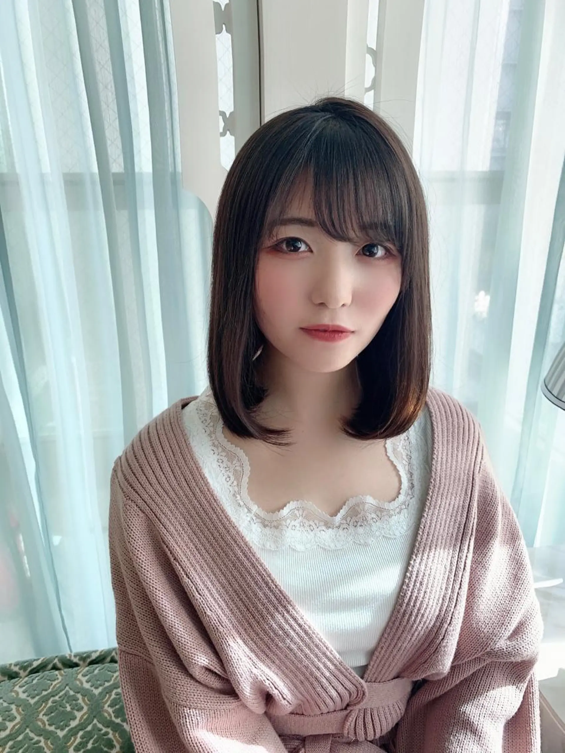 ミディアム カラー レイヤーカット/ 顔周り 五島巨幹のヘアスタイル