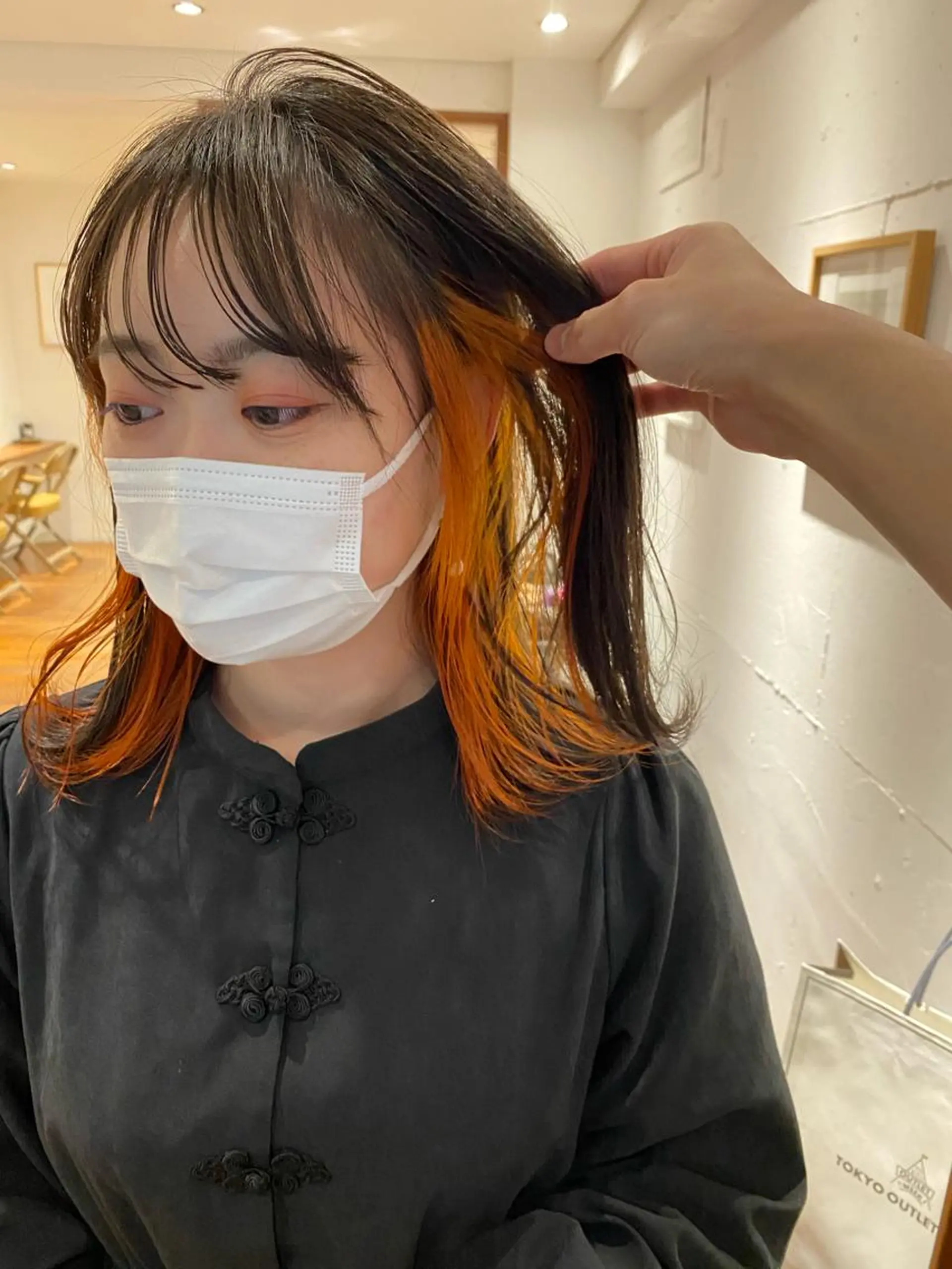 ミディアム カラー ヘアカラー トリートメント salowin三丁目所属・🟩ベージュ/ショー ト/ボブ🟩タカモリのヘアスタイル