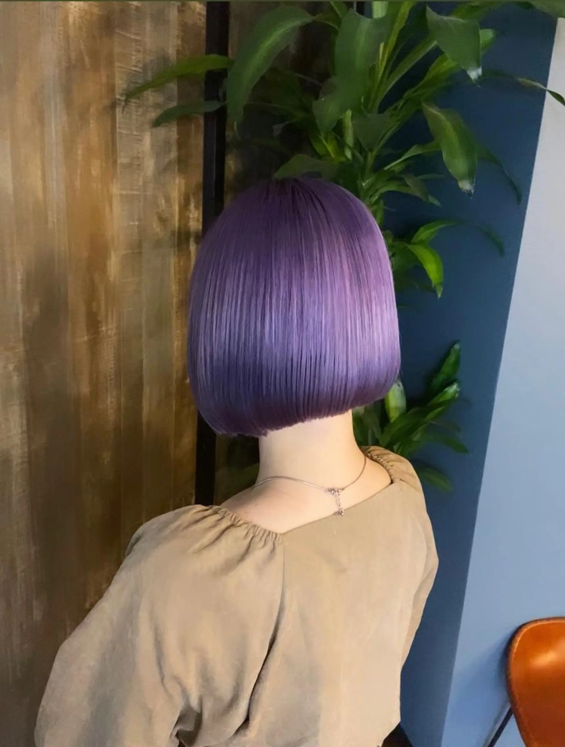 ショート パープルカラー トリートメント カット ヘアカラー トリートメント ユアーズヘアーセカンド所属・広島No.1美髪矯正 髪質改善/河村総一郎のヘアスタイル