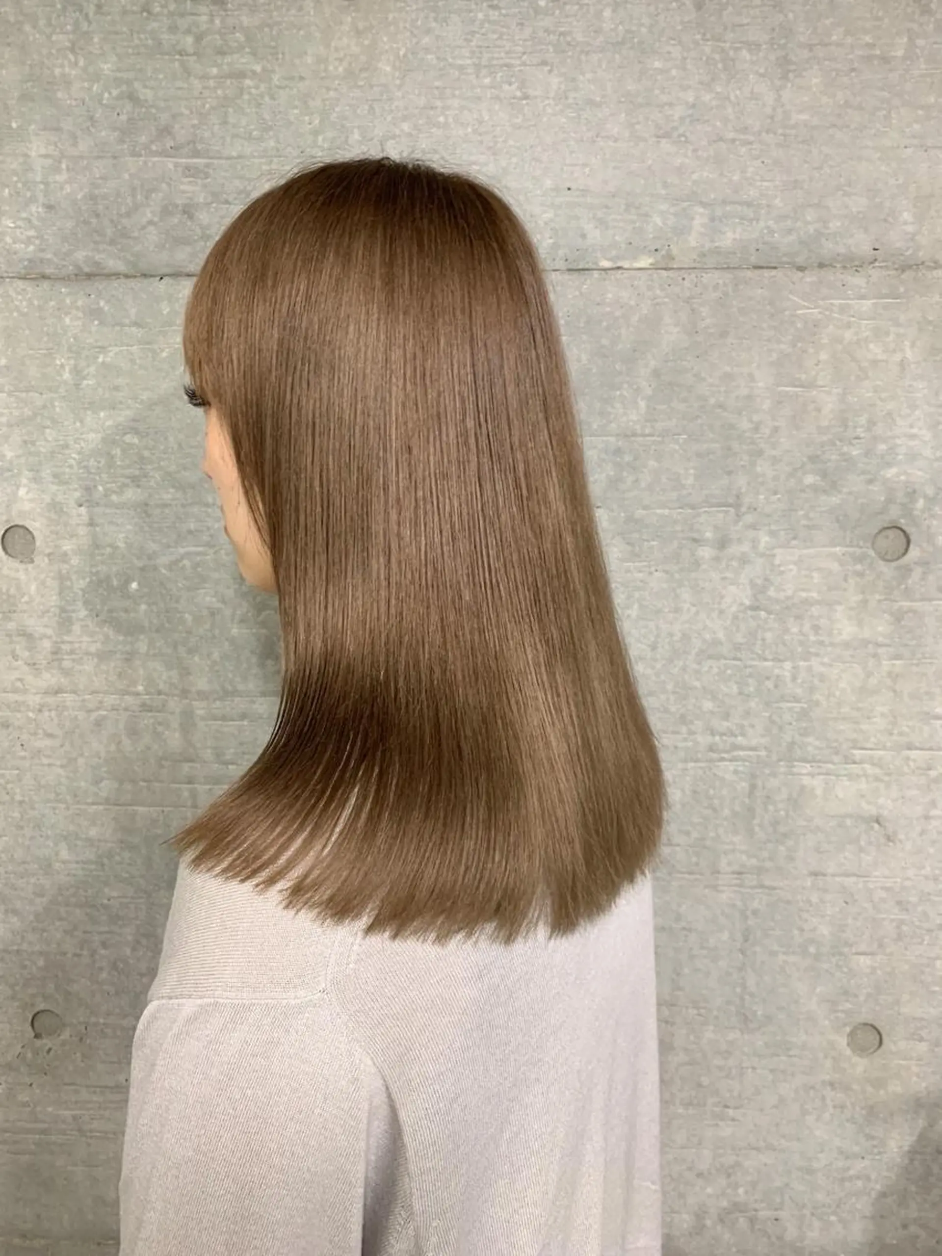 ロング カラー ベージュカラー ブリーチ ケアブリーチ ダブルカラー グレージュ ヘアカラー トリートメント THE./ブリーチ 透感カラー/髪質改善のヘアスタイル