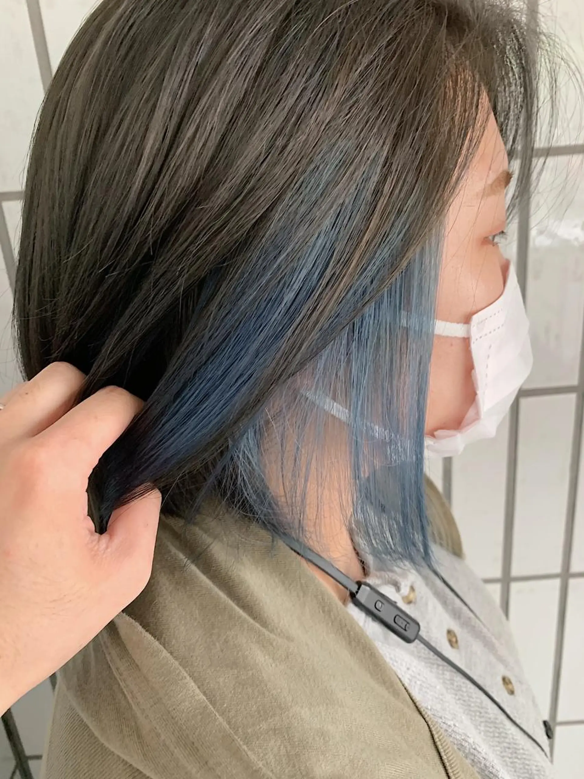 ショート カラー ブルーカラー ブルージュ グレージュ インナーカラー 外国人風カラー ヘアカラー ハットリ /北習志野のヘアスタイル