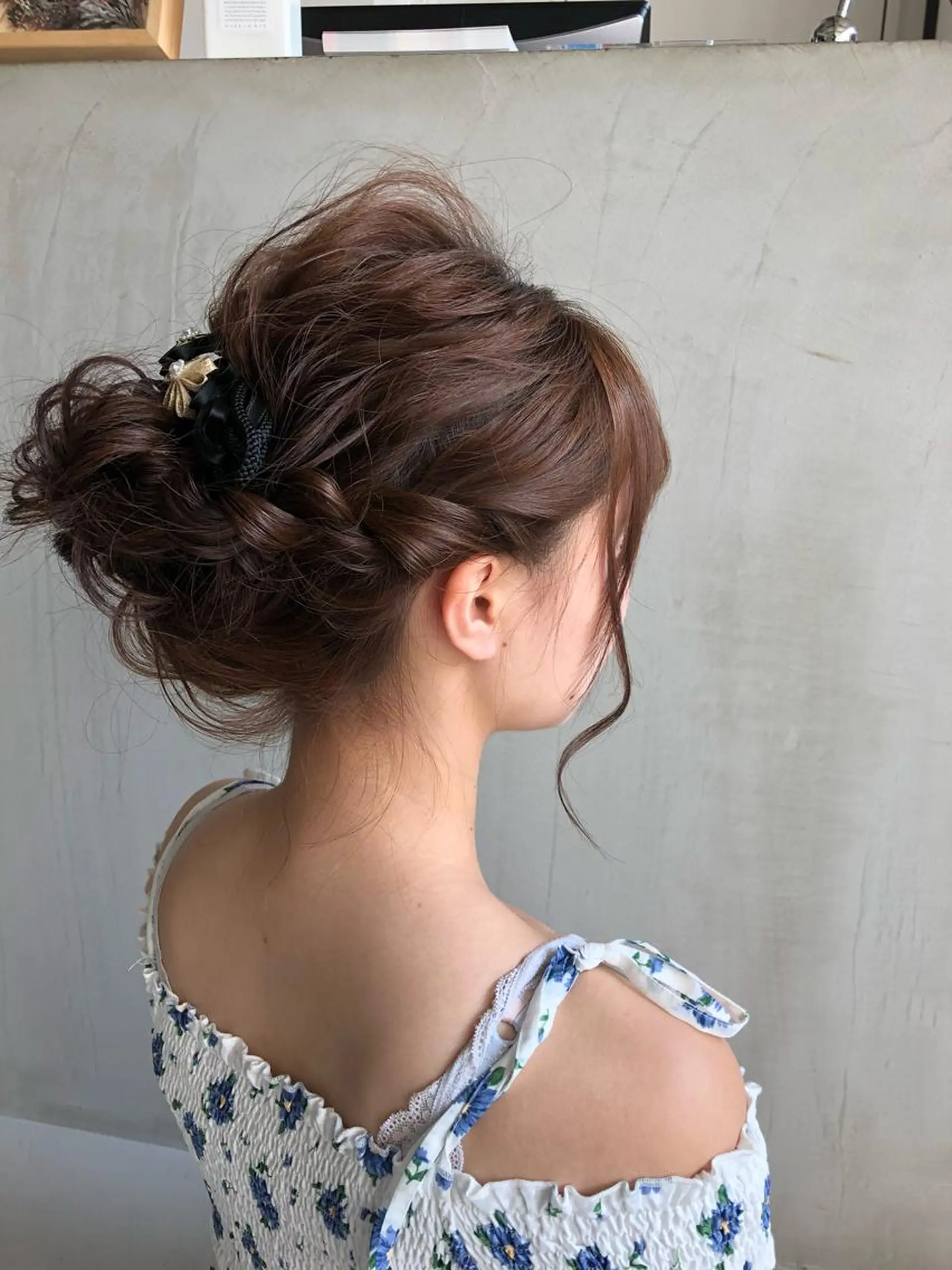 セミロング カラー ヘアアレンジ 【骨格診断カット】 ⭐️菖蒲池 隼のヘアスタイル