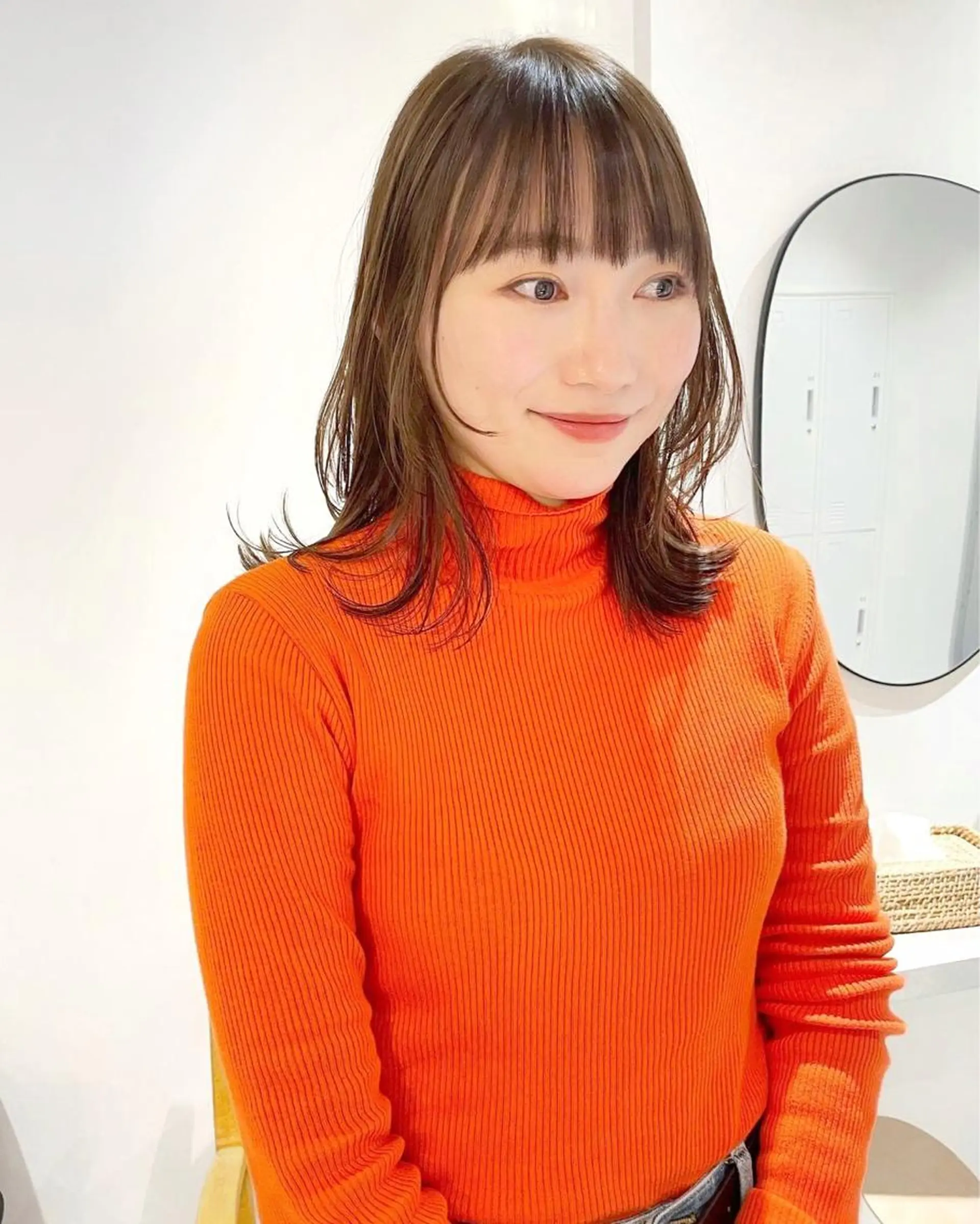 ミディアム カラー ヘアカラー 池田 未瑠のヘアスタイル