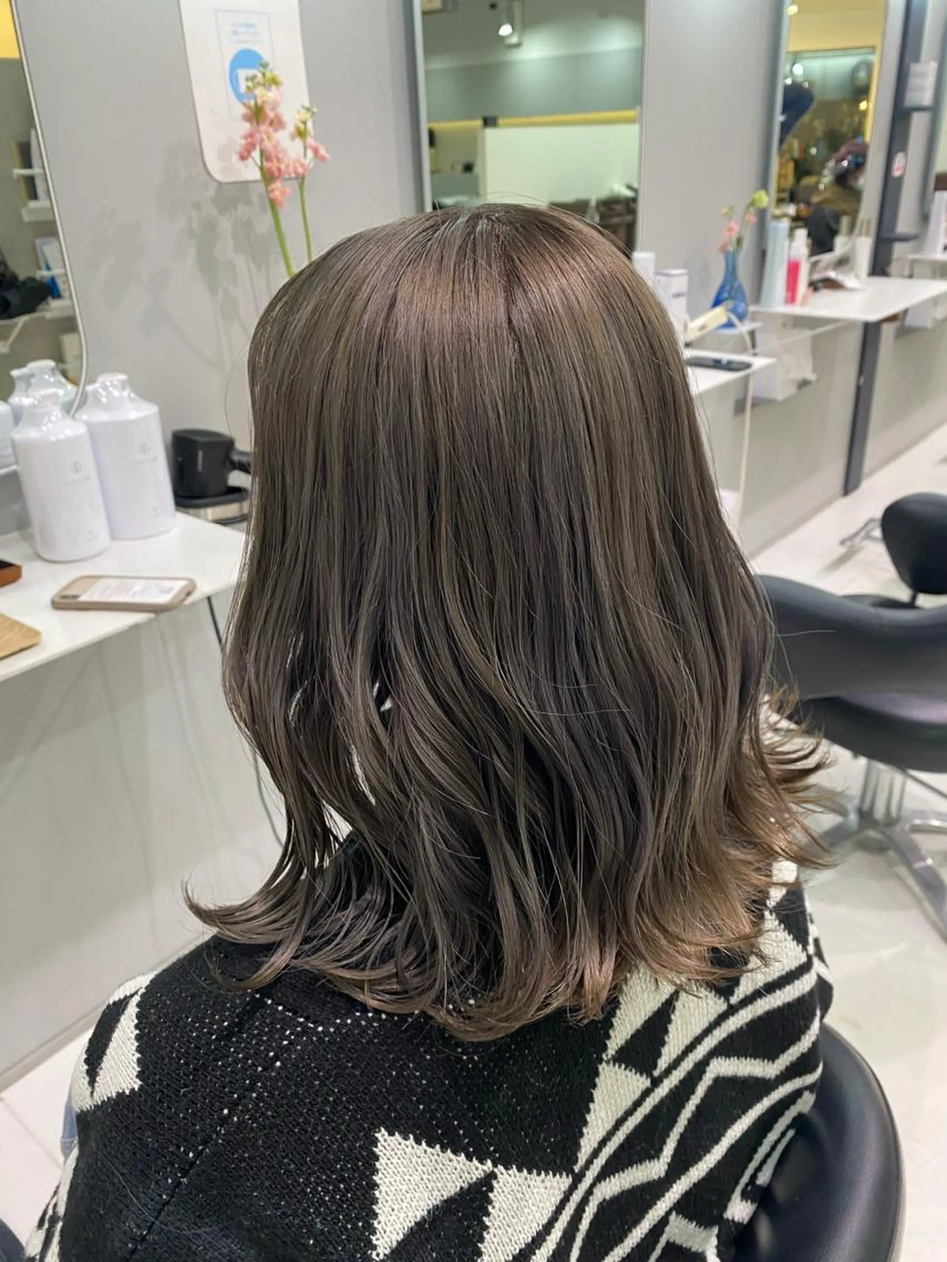セミロング カラー グレージュ ヘアカラー トリートメント 【GUK】 🌻RINA🌻のヘアスタイル