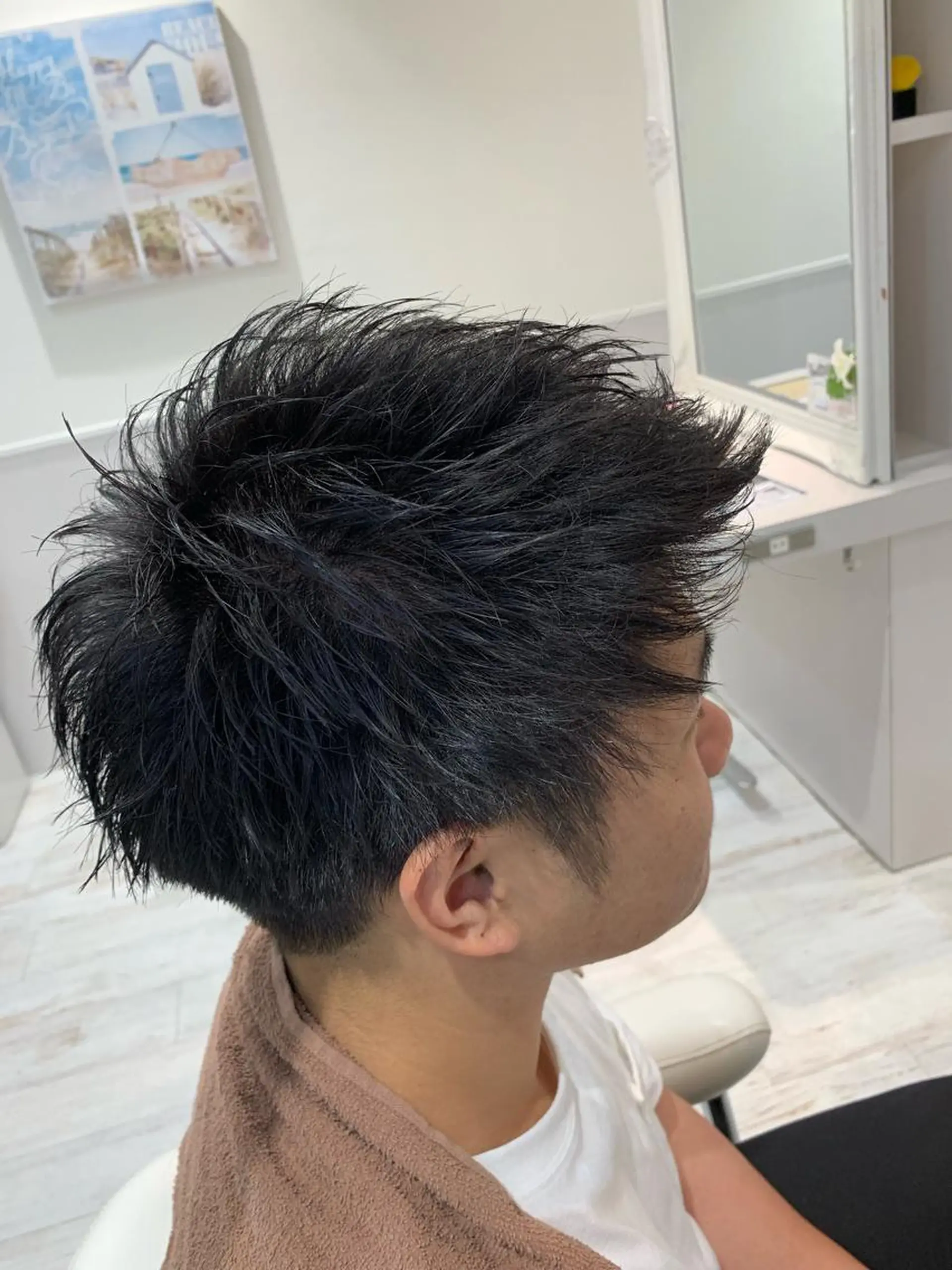 ショート ヘアアレンジ メンズ IwAsh中山所属・✂︎中山ブリーチ・ パーマ✂︎露木智也のヘアスタイル