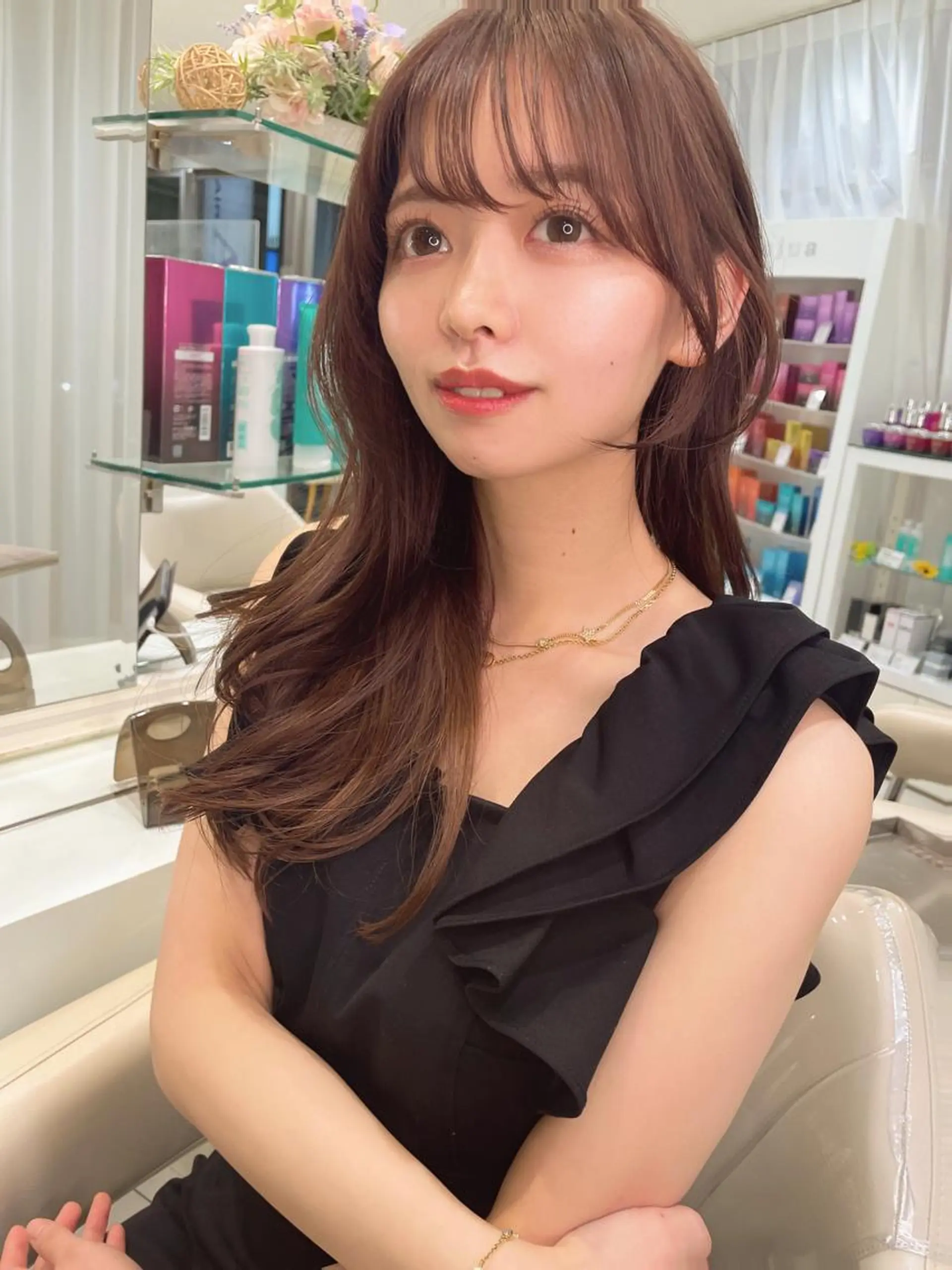 ロング カット ヘアカラー トリートメント 💗ブリーチなし 垢抜け💗徳井はやとのヘアスタイル