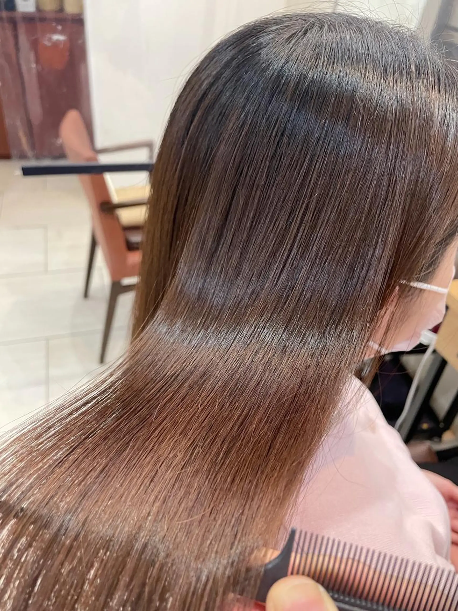 ロング 縮毛矯正 酸性ストレート カット 縮毛矯正 トリートメント ボブ/ミディアム 親しみやすさ/さくらのヘアスタイル