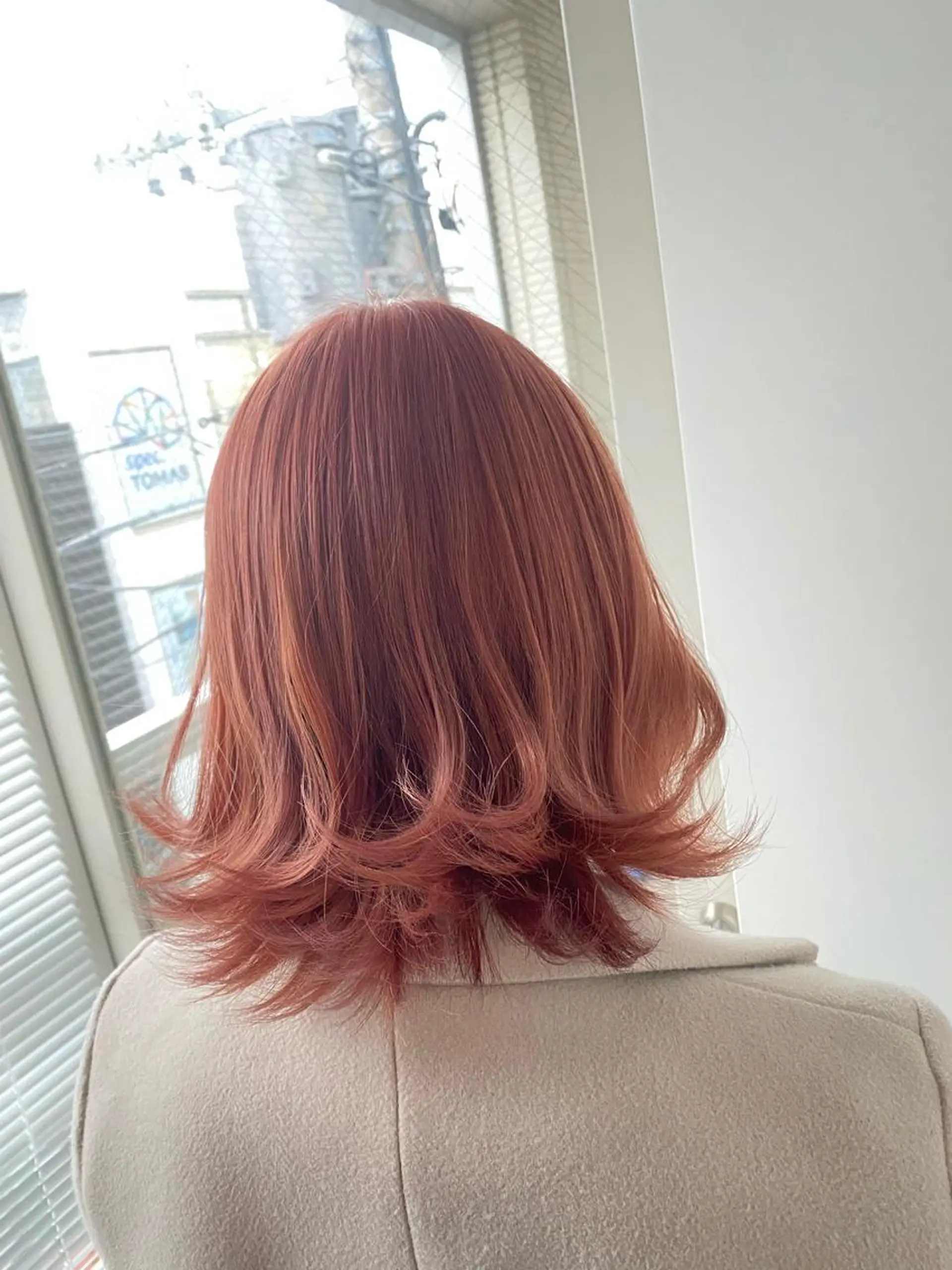 ミディアム カラー ピンクカラー CIEN white所属・パーマモデル募集中 渥美翔人のヘアスタイル