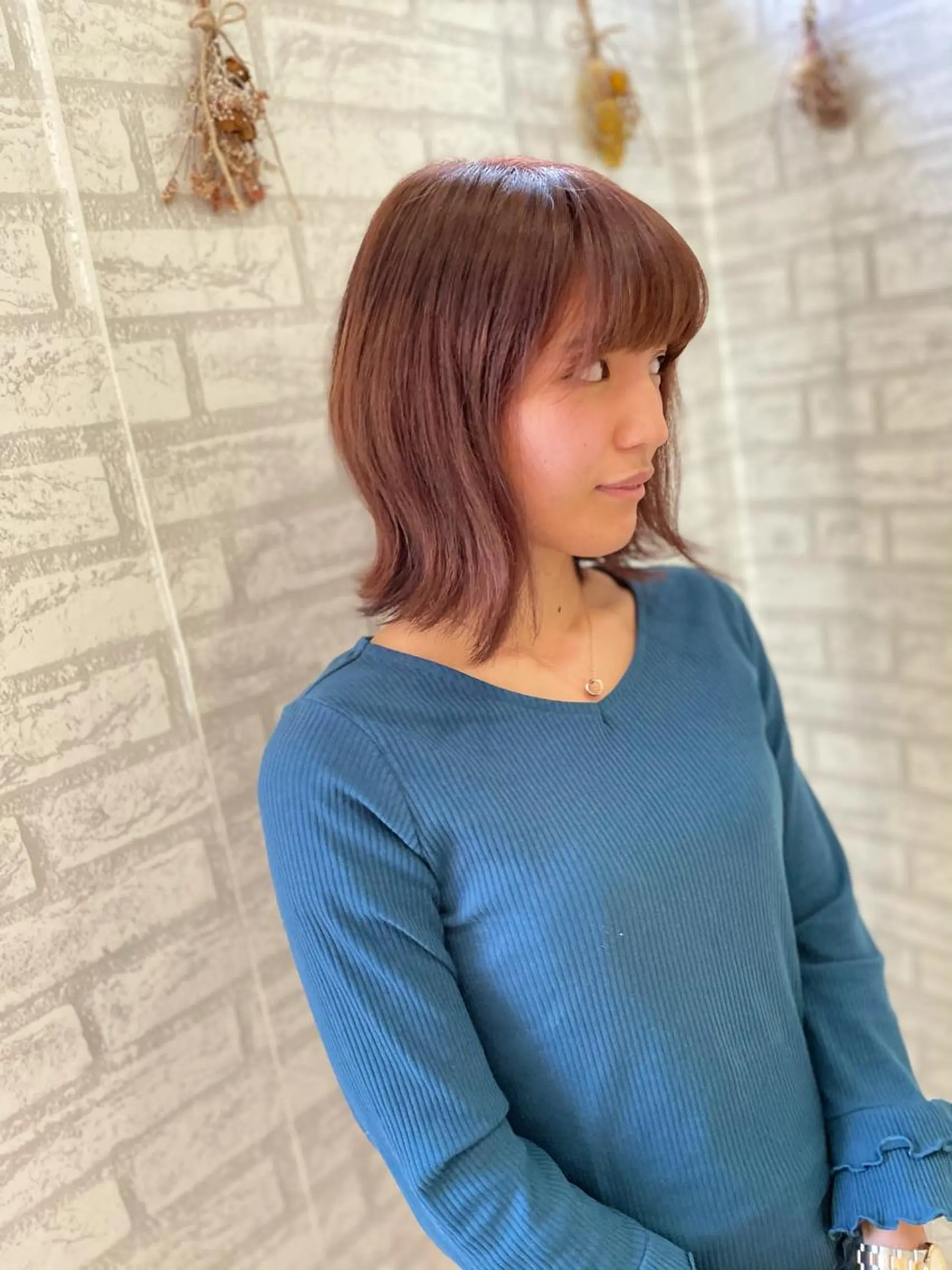 ミディアム ピンクブラウン カット 🌸Cielo🌸 KENのヘアスタイル
