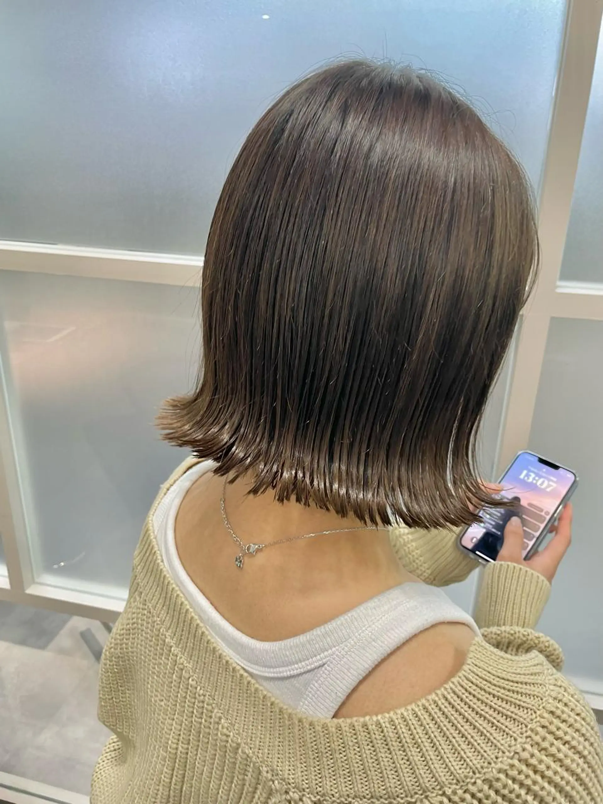 ミディアム カラー ボブ カット ヘアカラー トリートメント タケダケイ /ショート/ボブのヘアスタイル