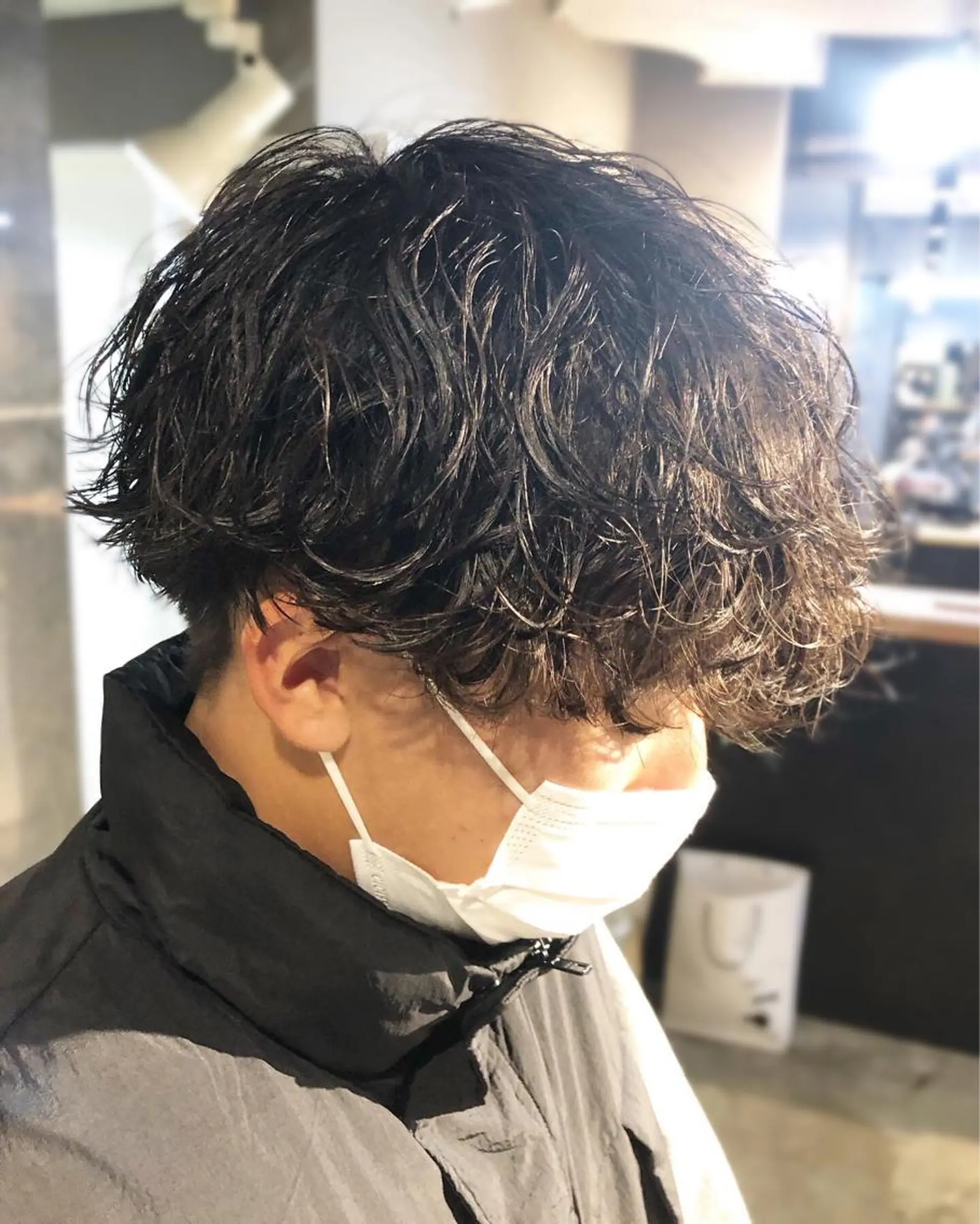 パーマ ヘアアレンジ メンズ カット パーマ トリートメント ヘアセット 栗原 侑也のヘアスタイル