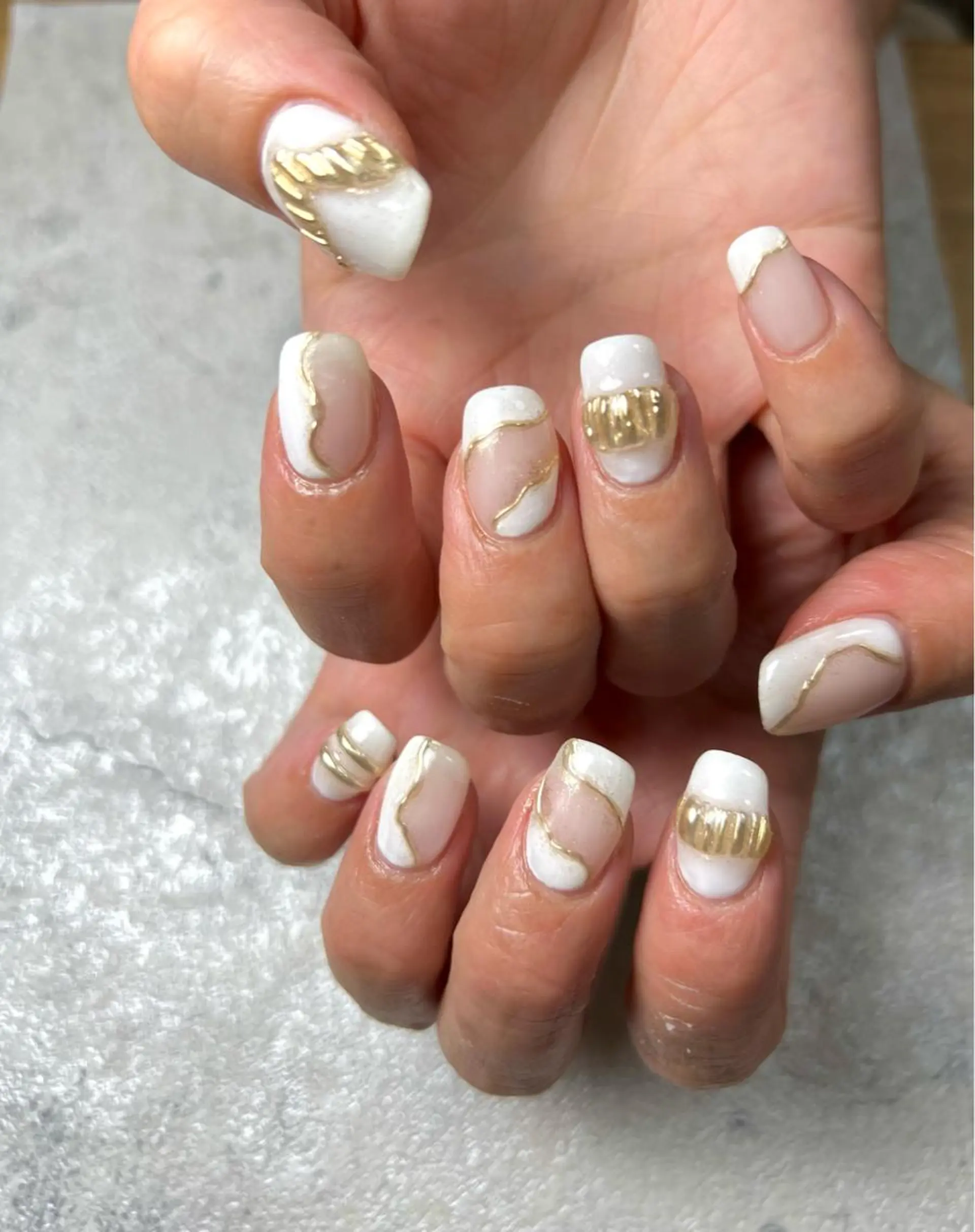 ネイル ジェルネイル 持ち込み ニュアンスネイル パラジェル 夏ネイル flowers nailのネイルデザイン