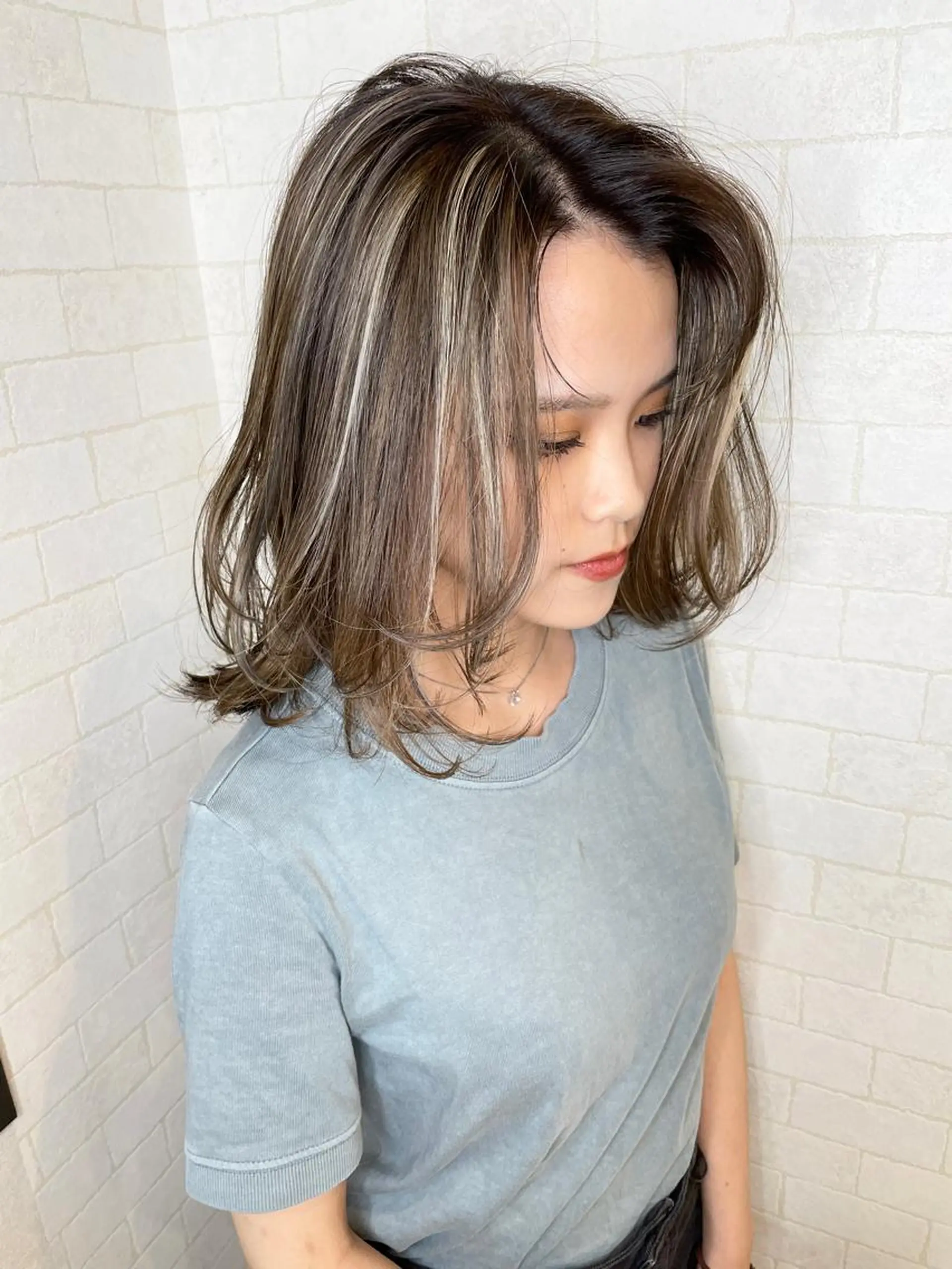 ミディアム カラー 神野 雅樹のヘアスタイル