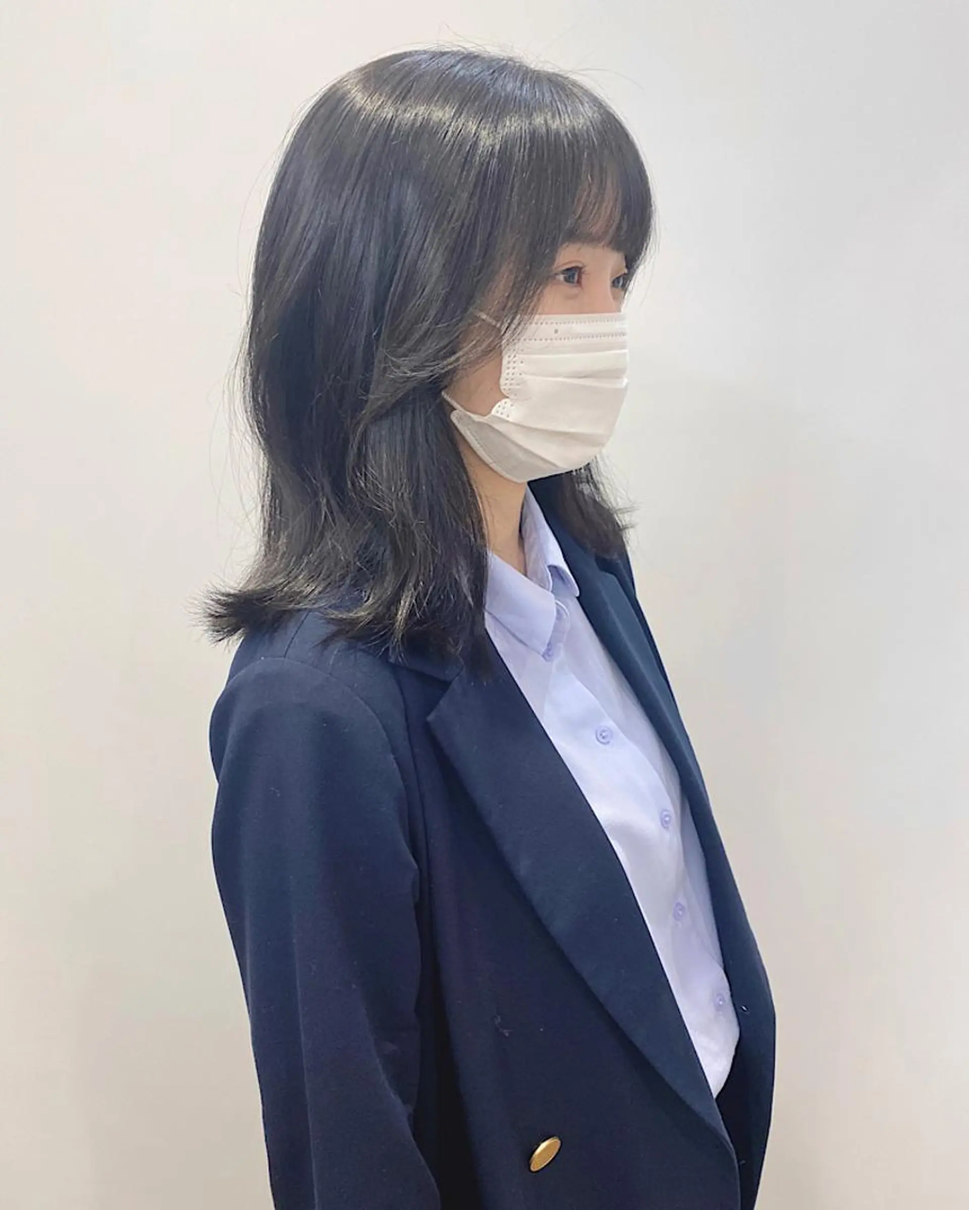 カラー ヘアカラー トリートメント 石山 /切りっぱなしボブのヘアスタイル