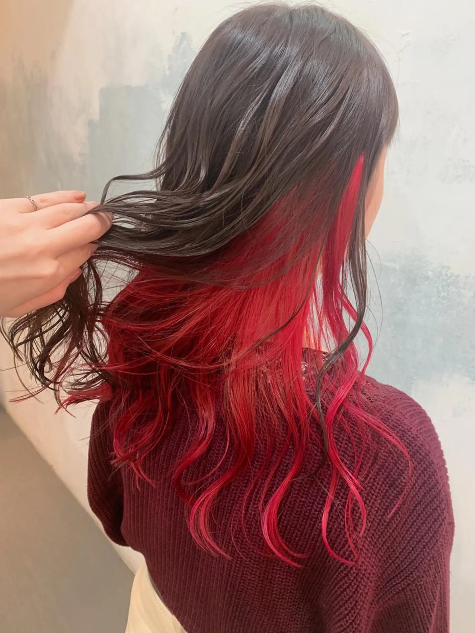 ロング カラー ブリーチ ピンクカラー ピンクパープル パープルカラー ヘアカラー トリートメント 🍑艶髪✖️暖色系 ✨momoka🍑のヘアスタイル