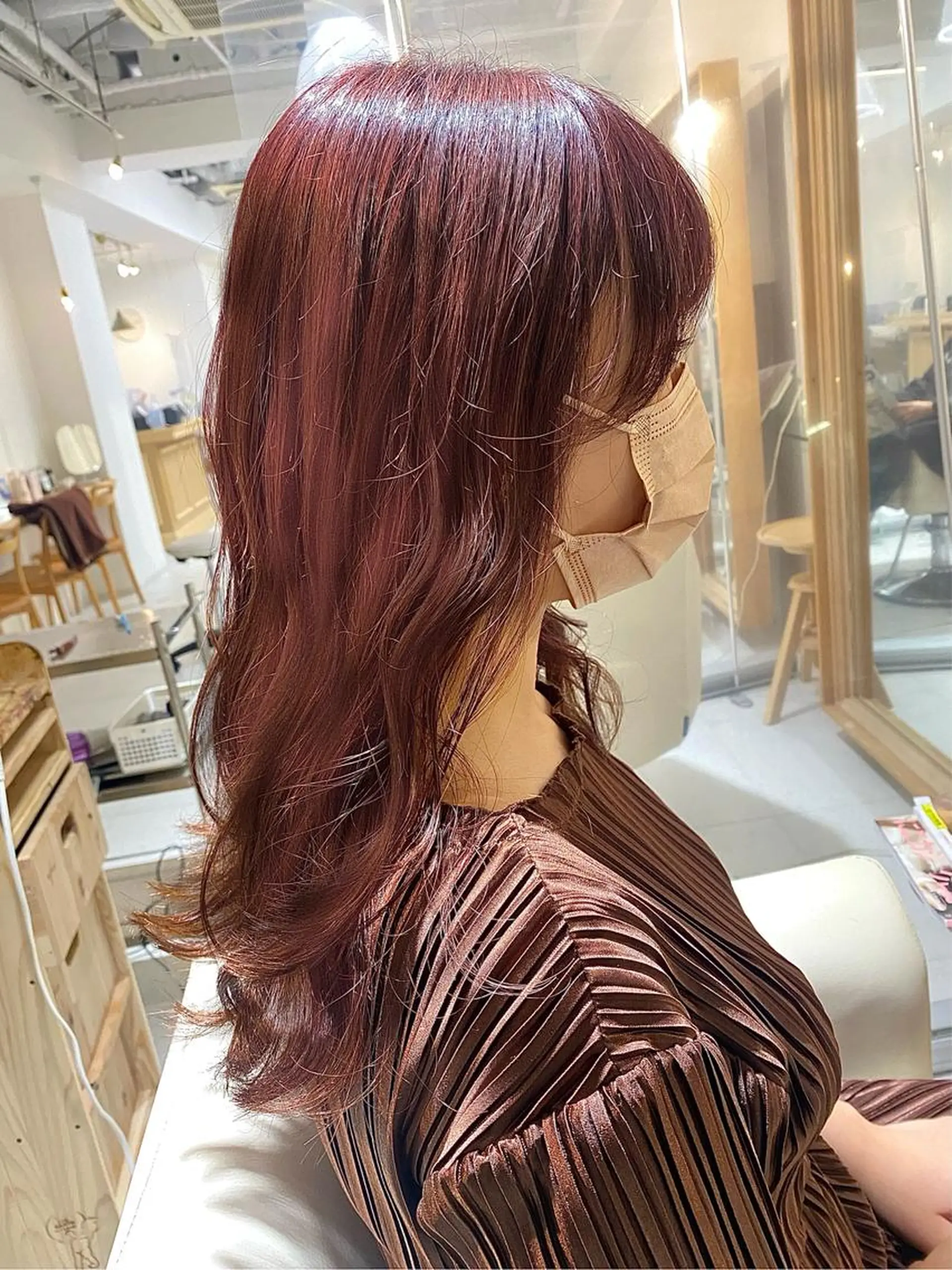 ロング カラー カット ヘアカラー トリートメント 安永 涼のヘアスタイル