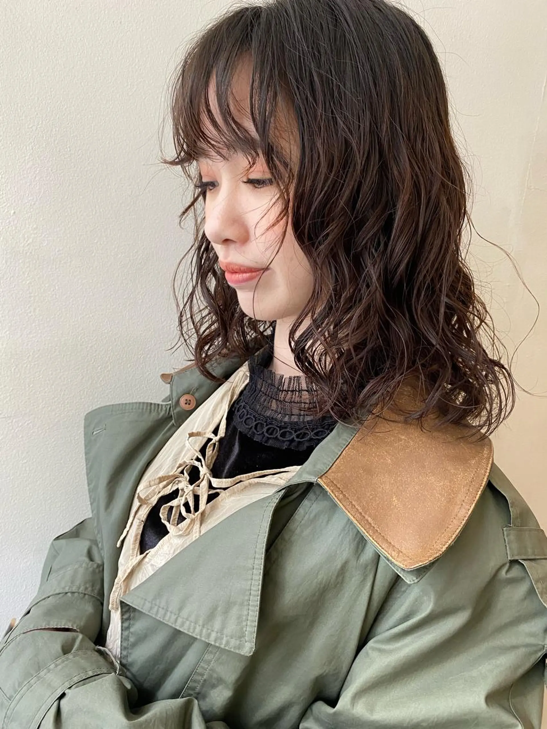 セミロング パーマ セミロングパーマ ニュアンスパーマ カット パーマ BOTTOMS所属・🌸透明感艶 カラー🌸Yuukiのヘアスタイル