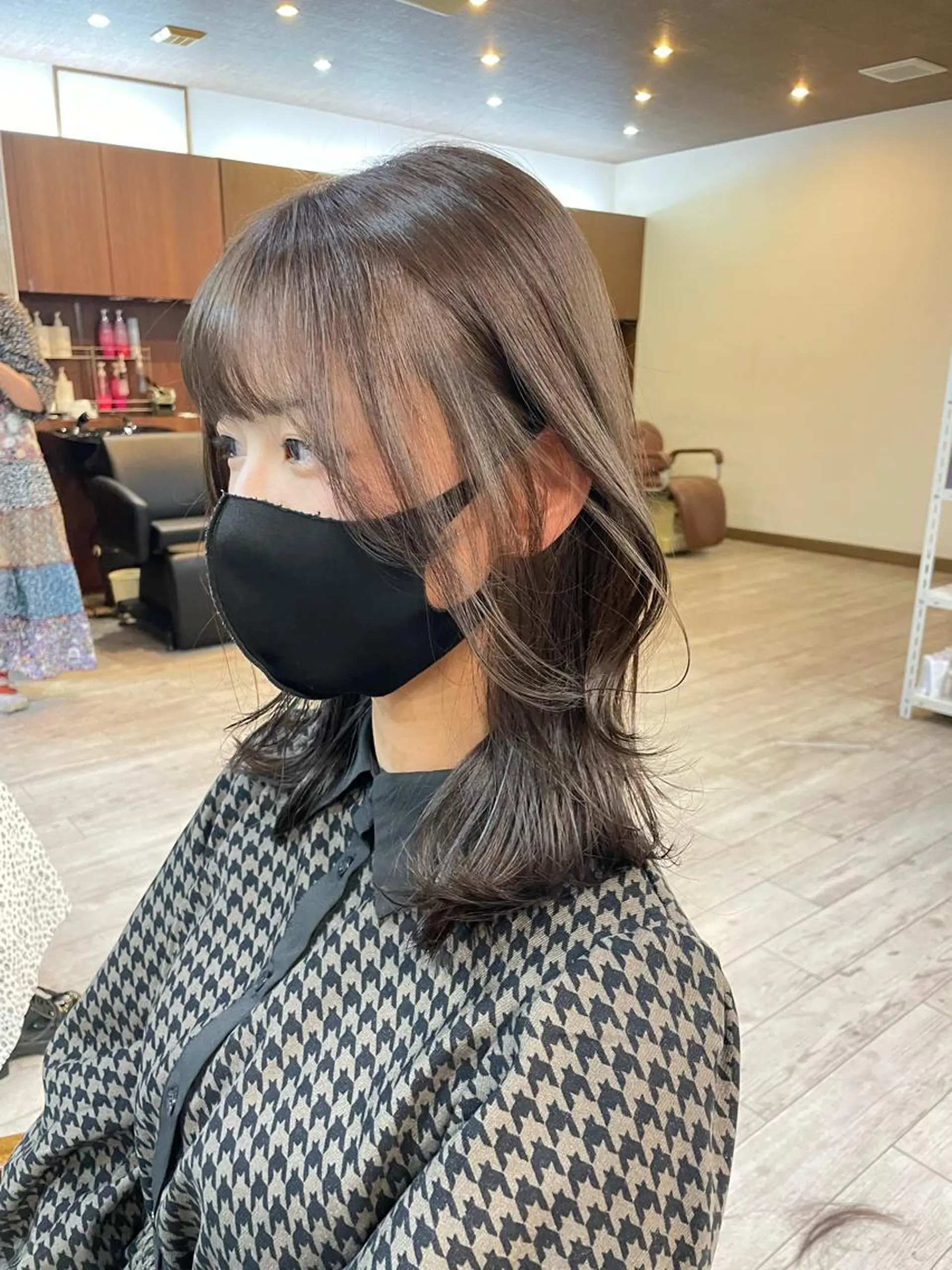 セミロング カラー ブリーチ グレージュ ブリーチなしカラー レイヤーカット 🫧ヒシダアキ /taboo🫧のヘアスタイル
