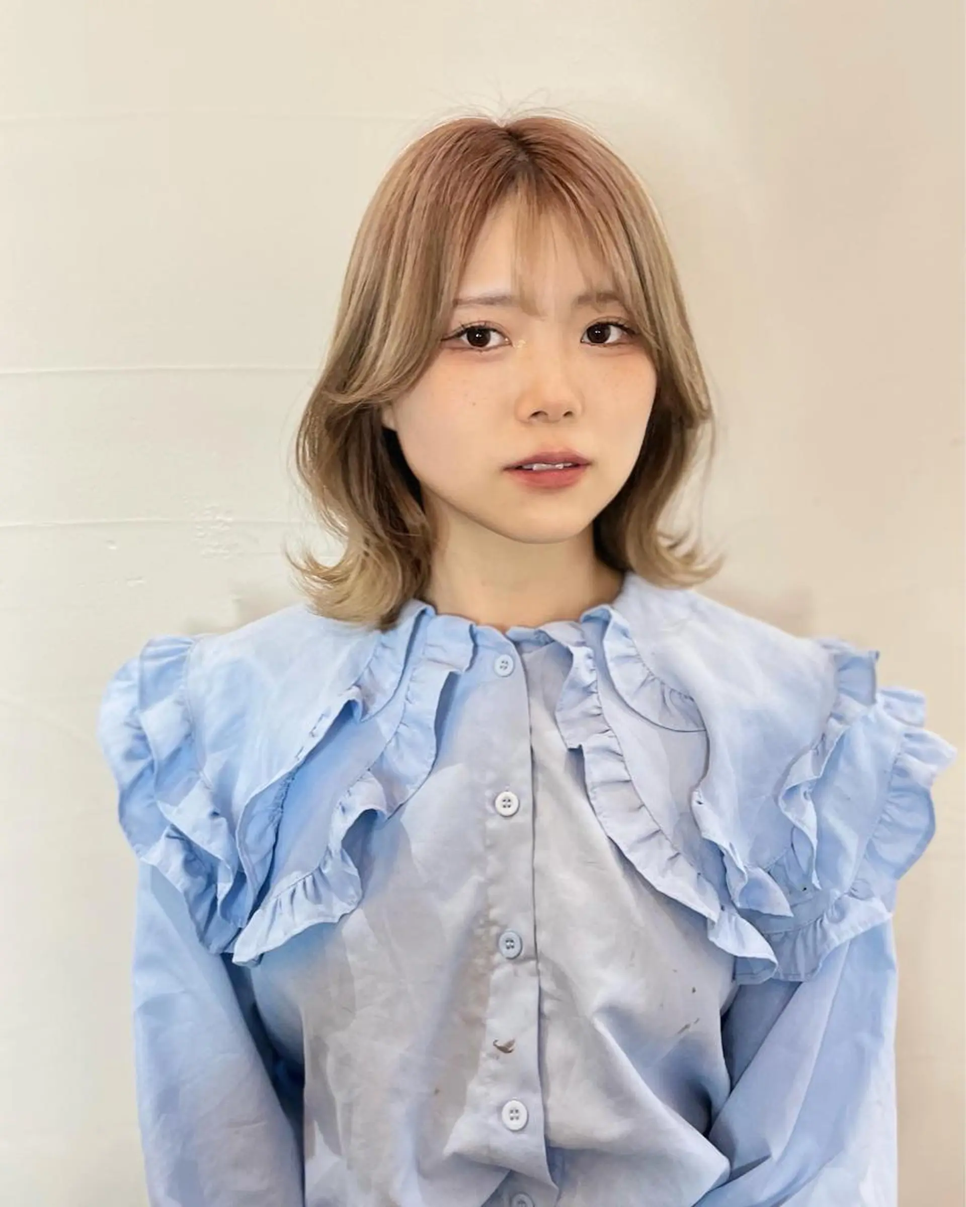 ミディアム カラー エギョモリ バレイヤージュカラー 特化美容師✨星皓太のヘアスタイル