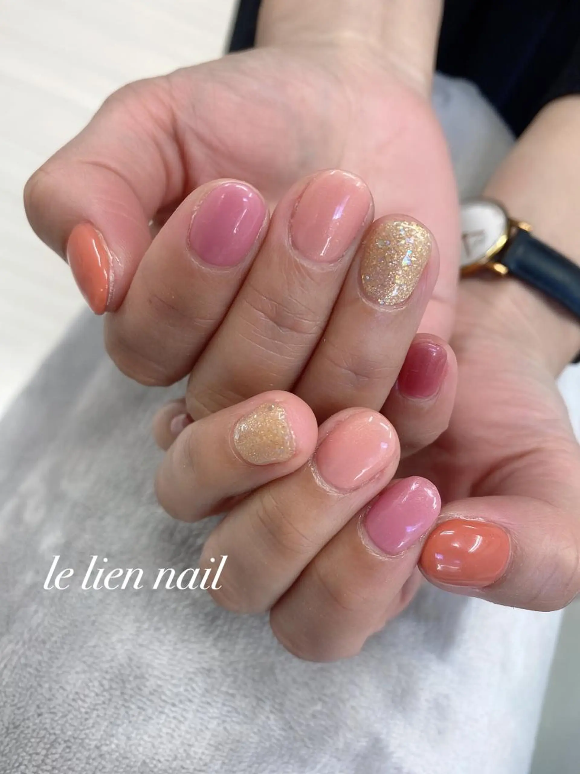 ネイル キラキラネイル ハンドネイル le lien nailのネイルデザイン