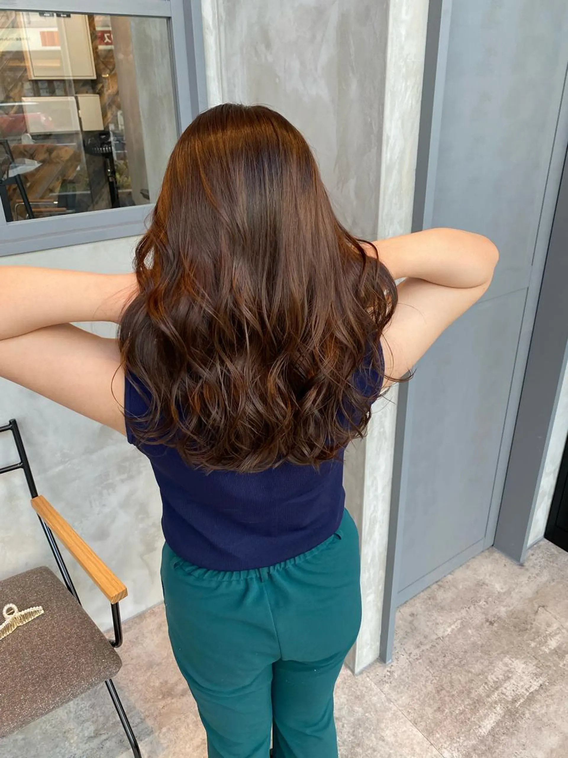 セミロング カラー ヘアアレンジ カット ヘアカラー トリートメント Belle hair Design青野大貴のヘアスタイル