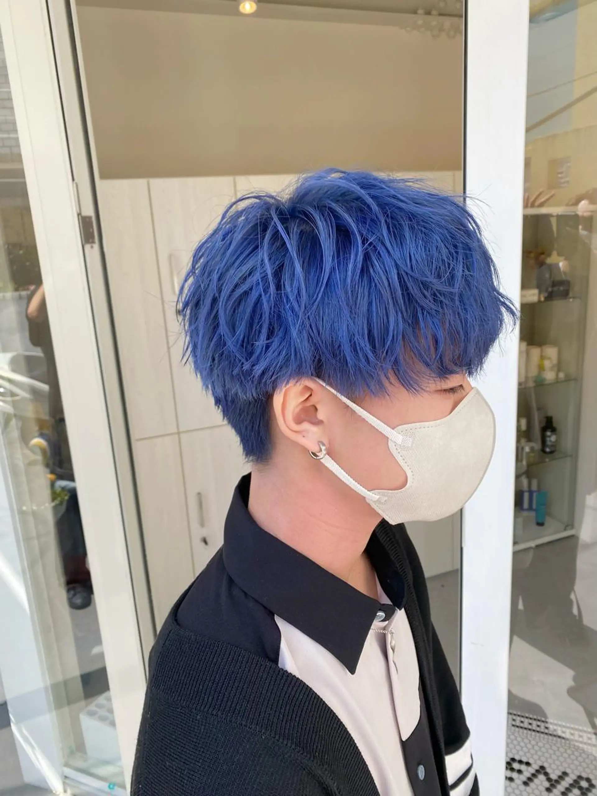 カラー メンズ メンズブリーチ ブリーチ ブルーカラー 🍁中川 慎之介🍁のヘアスタイル