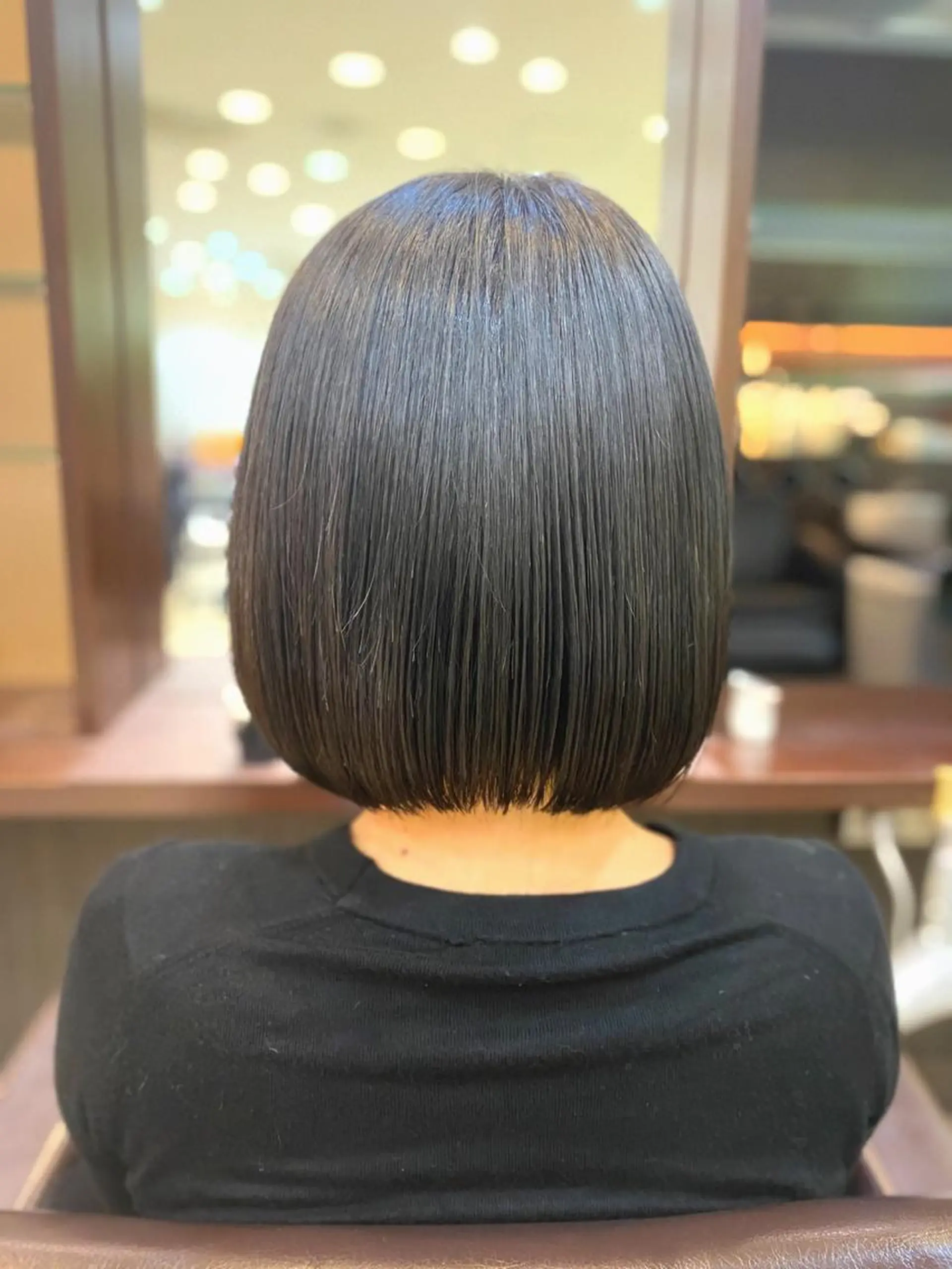 ミディアム パーマ ショートボブ ボブ カット 縮毛矯正 トリートメント wa daのヘアスタイル