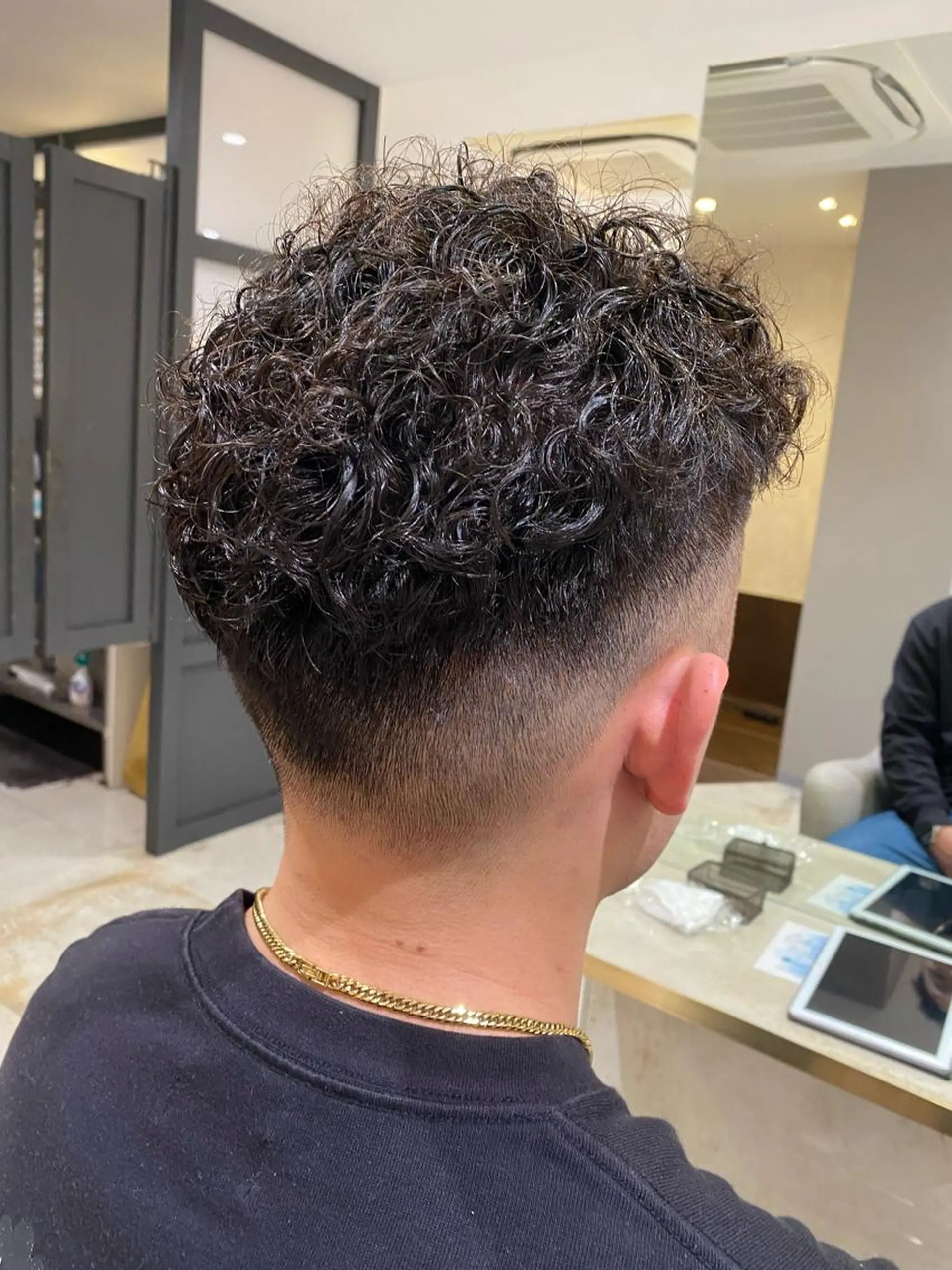 ショート パーマ メンズ カット パーマ CIEL天六店 三上春のヘアスタイル