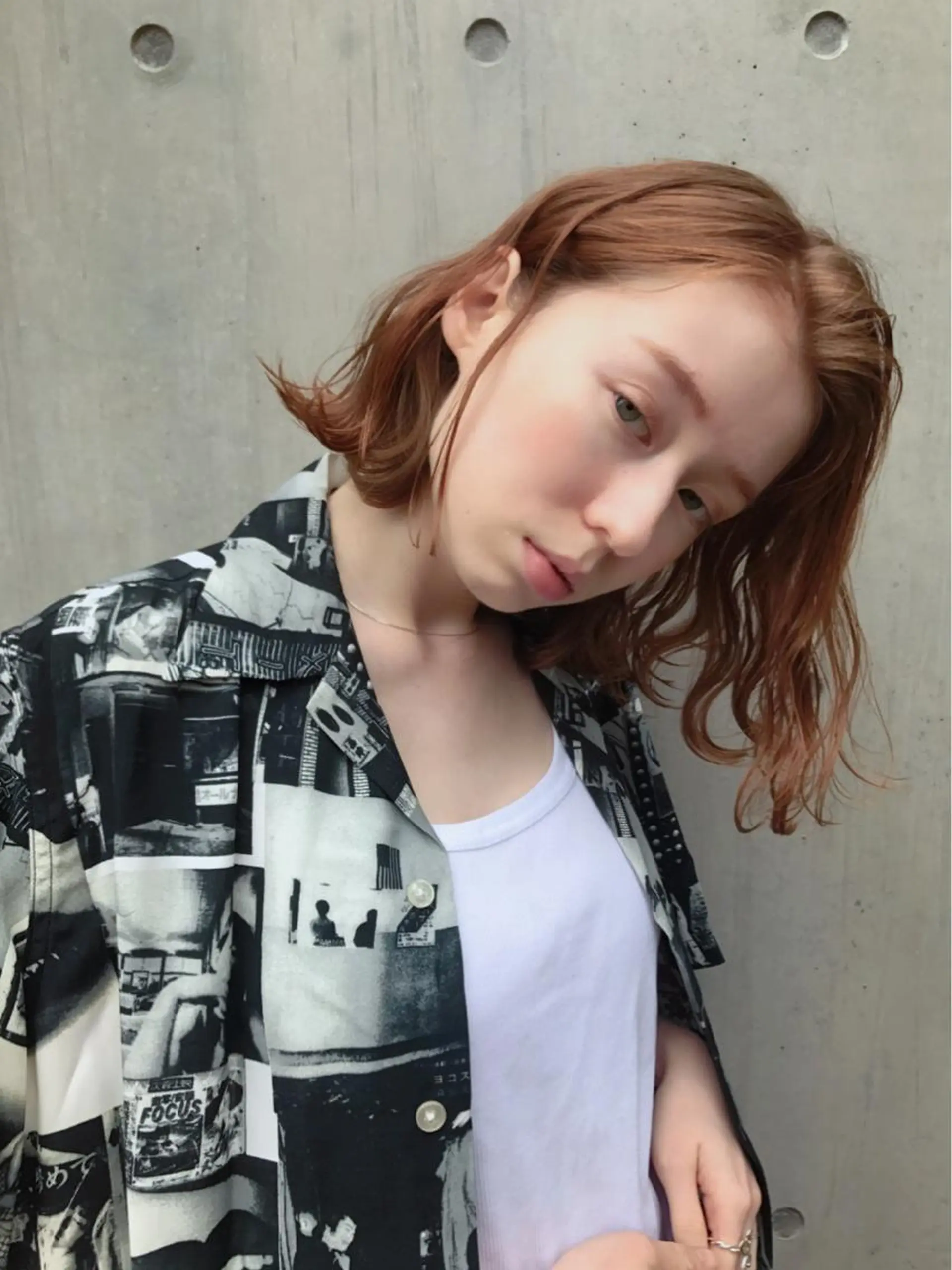 ミディアム 外ハネヘア 🌈透明感カラー🌈 ✨飛田　ケイのヘアスタイル