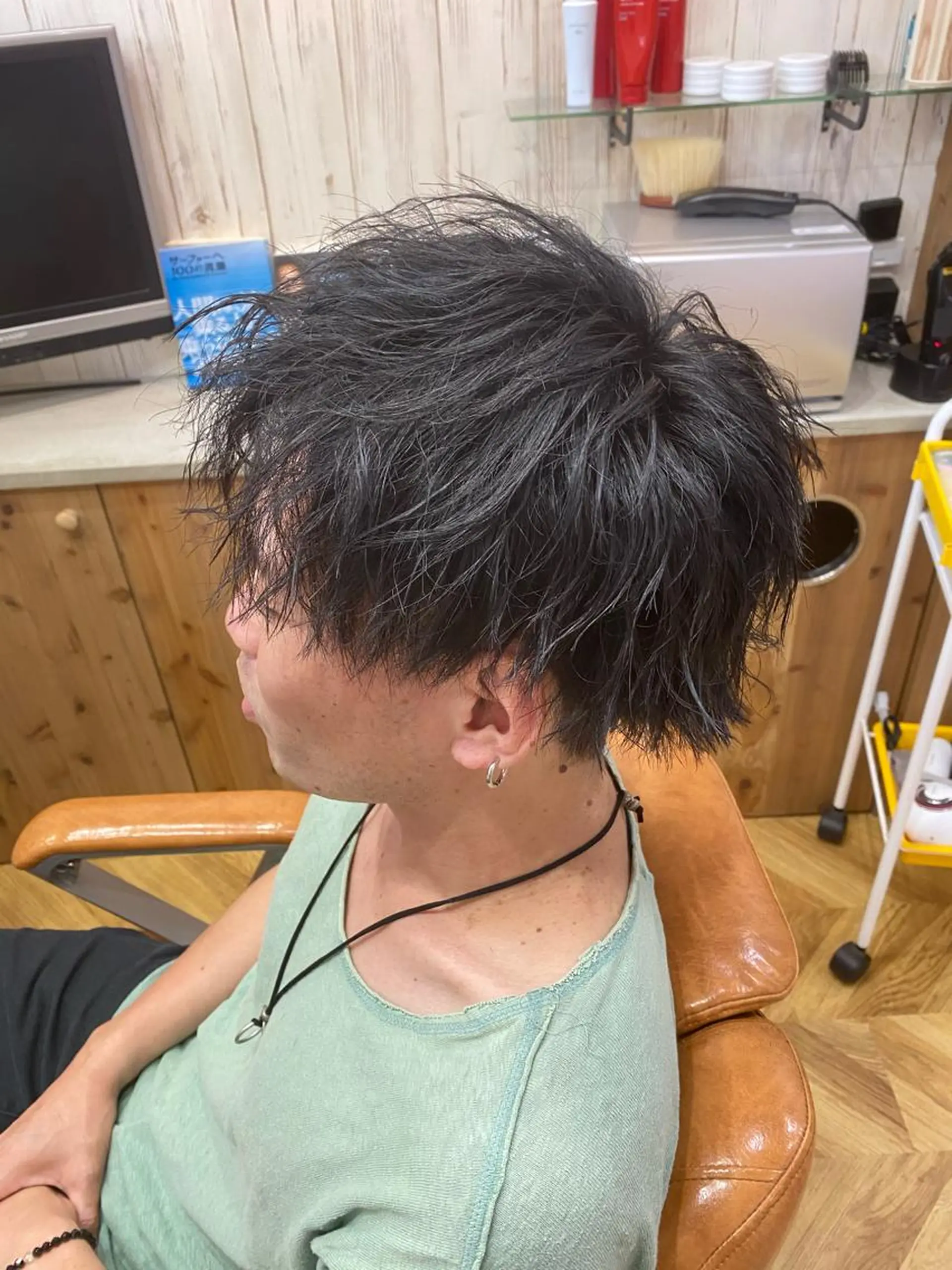 メンズ カット パーマ 藤野 陵平のヘアスタイル