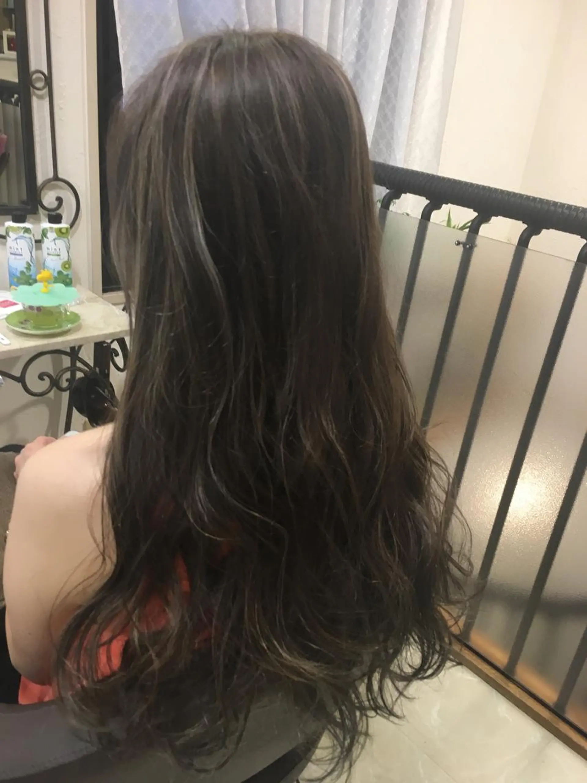 ロング カラー グレージュ ハイライトカラー ハイライト RUMéL 🌙YUIのマツエク・マツパデザイン