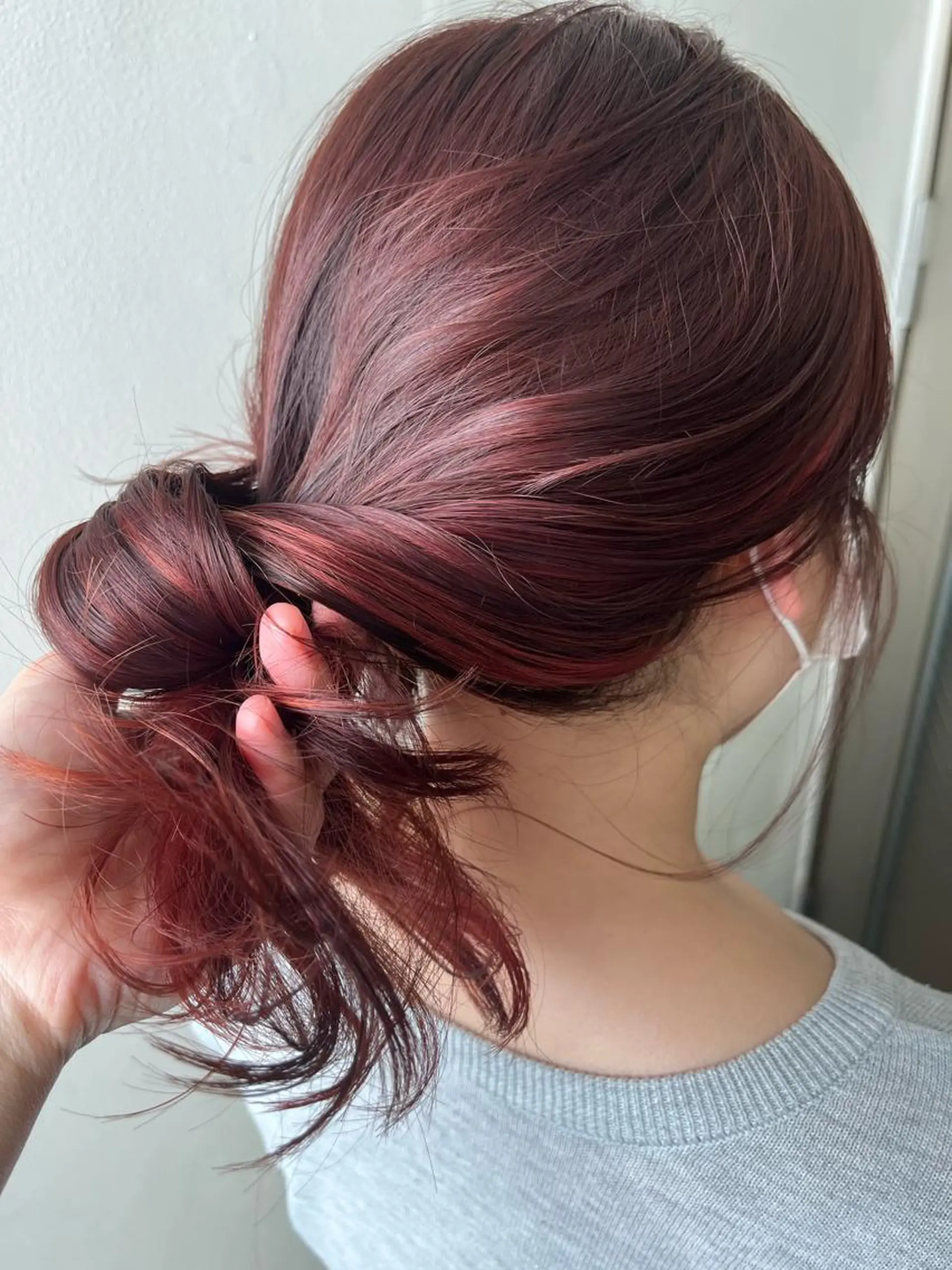 セミロング カラー ピンクカラー ヘアカラー ⭐️ アユミ⭐️のヘアスタイル
