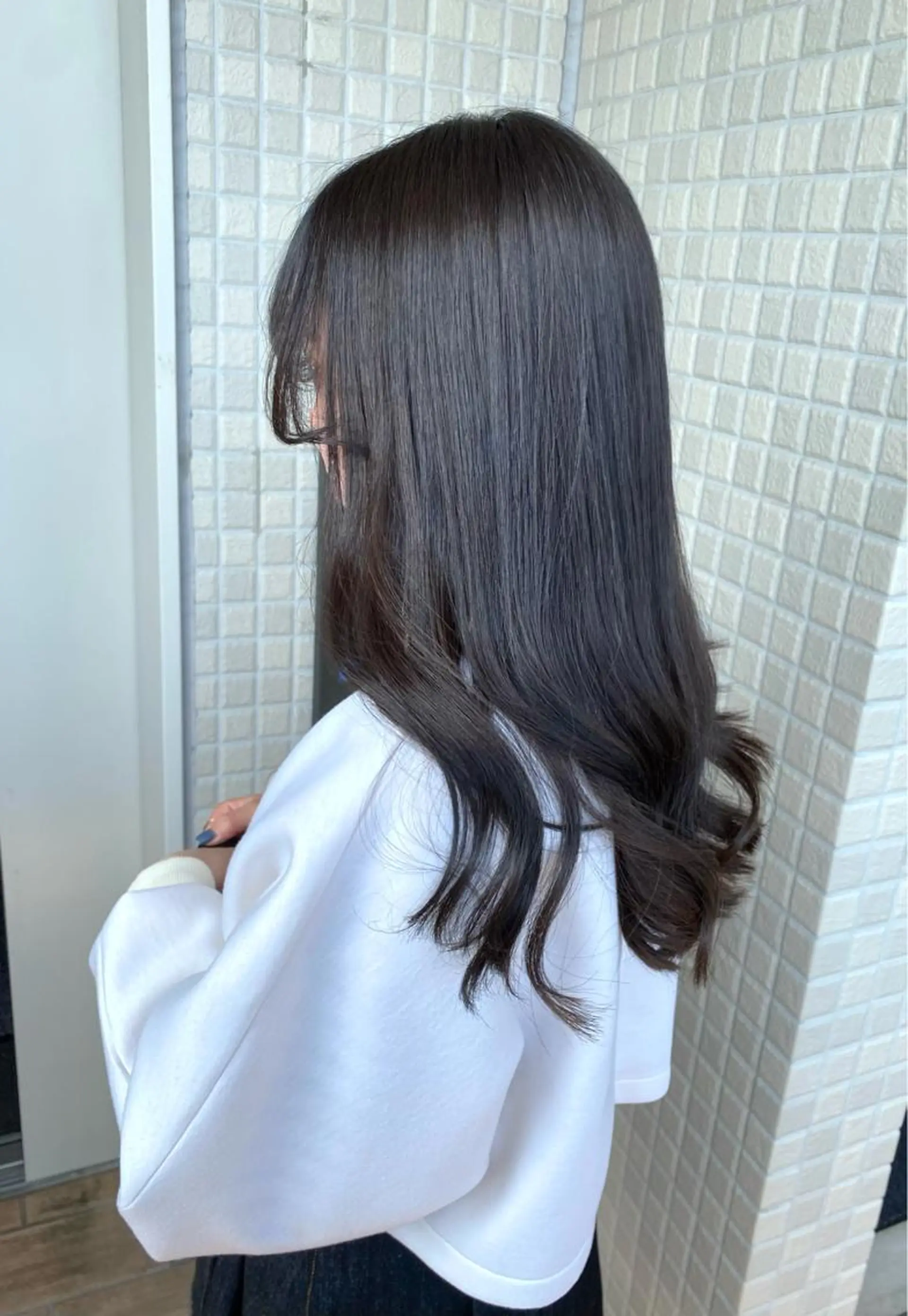 セミロング カラー パーマ ヘアアレンジ ネイル マツエク・マツパ アイブロウ カット ヘアカラー トリートメント 髪質改善水素TR× レイヤーカット/熊澤のヘアスタイル