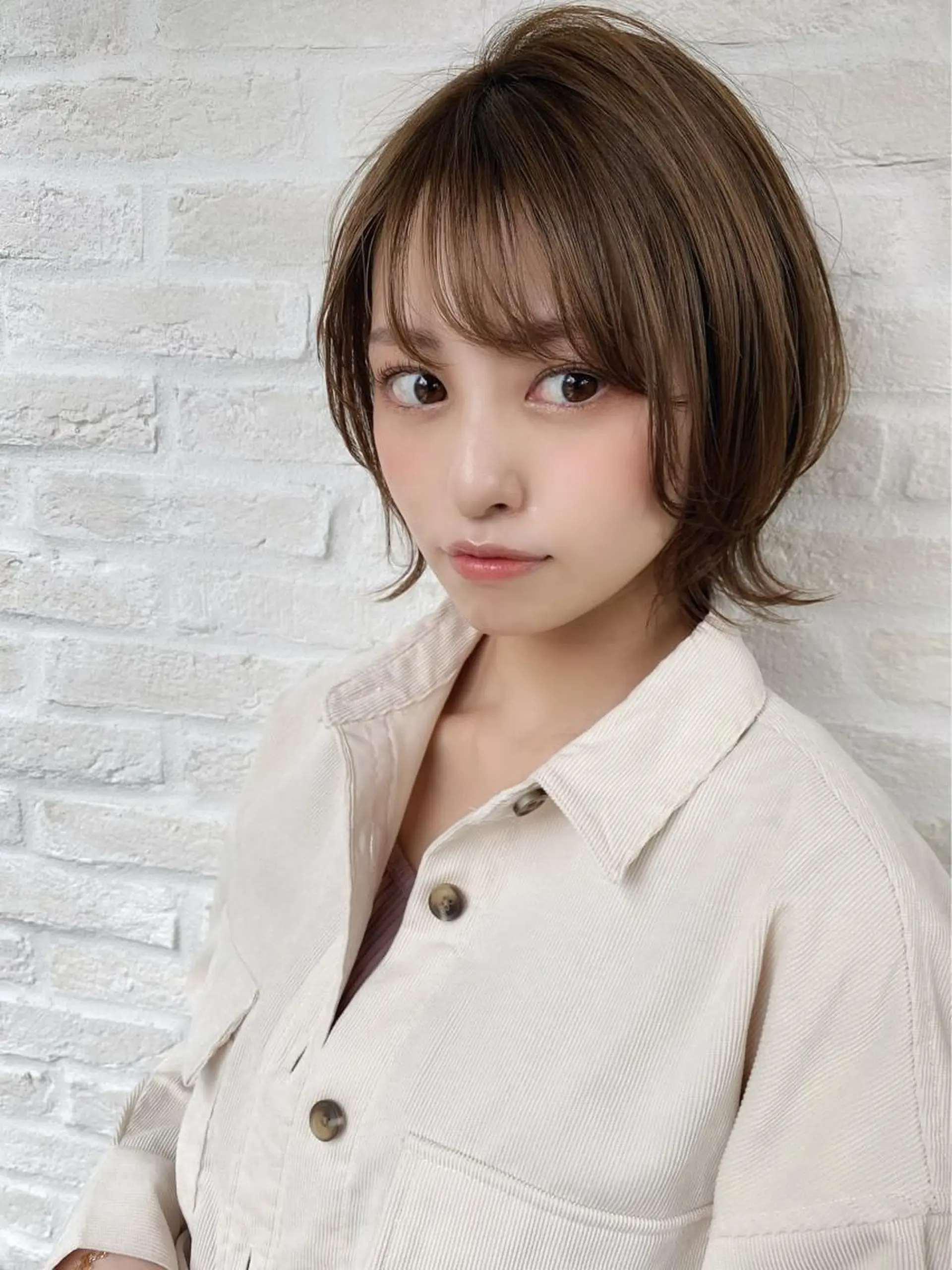 ショート 顔周りカット ショートヘア 小顔カット カット ヘアカラー トリートメント ヘッドスパ ヘアリゾート粋　新宿三丁目本店所属・前地 麻衣のヘアスタイル