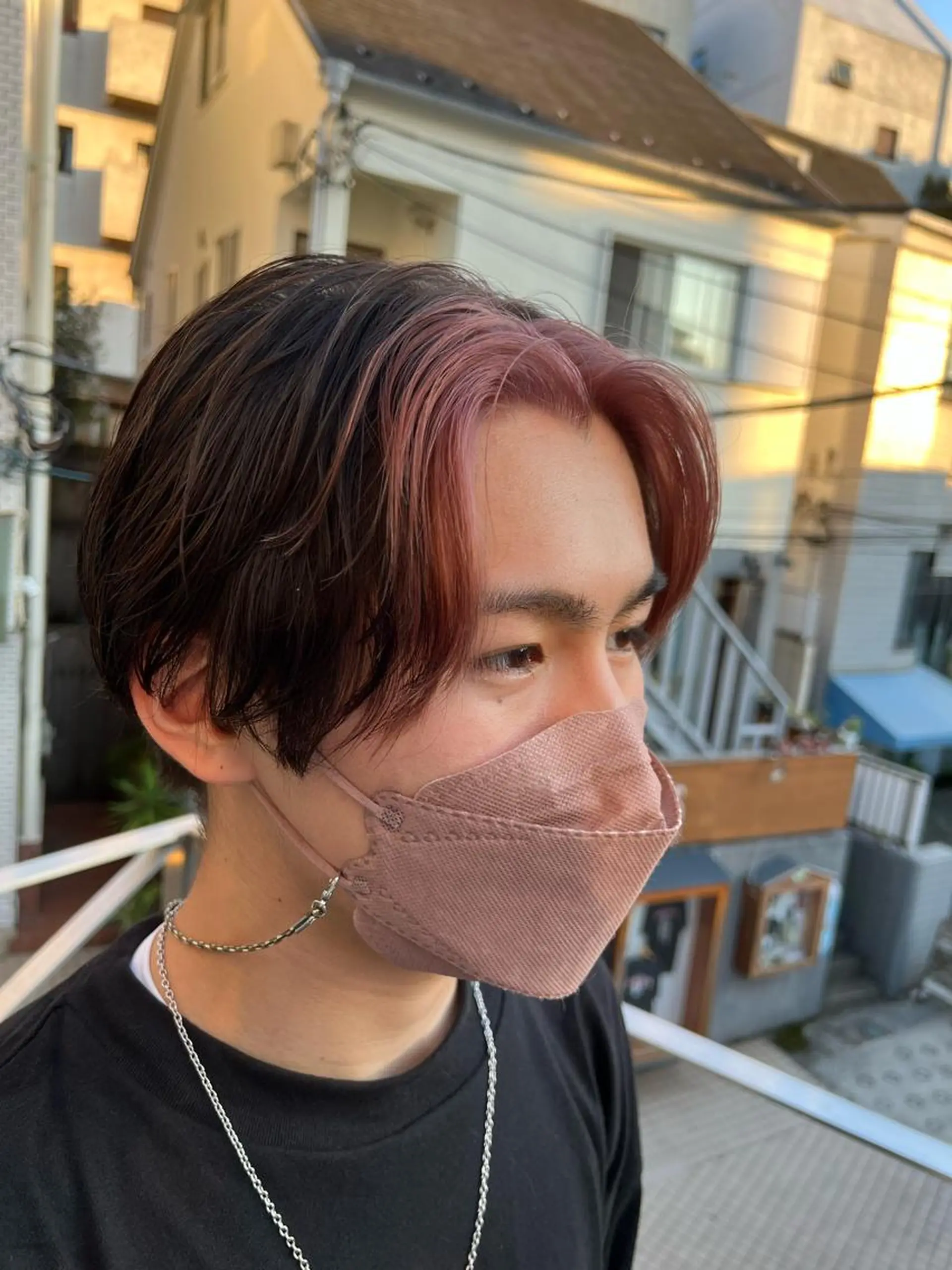 ショート カラー メンズ メンズブリーチ ミストバング ブリーチ  フェイスフレーミング ヘアカラー 【髪質改善/縮毛矯正 /カラー】ホサカのヘアスタイル