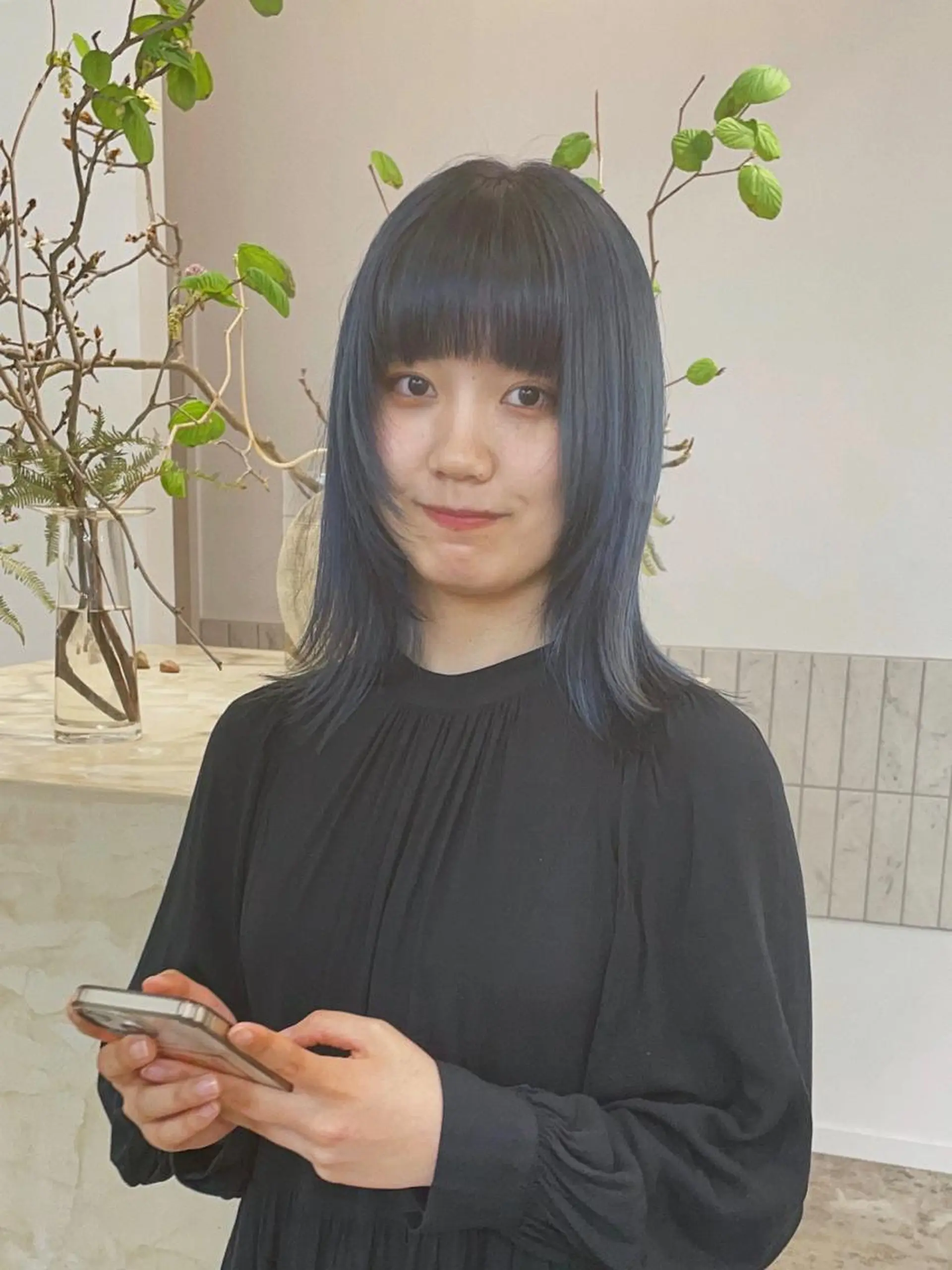 ミディアム カット ヘアカラー Terve. おすぎのヘアスタイル