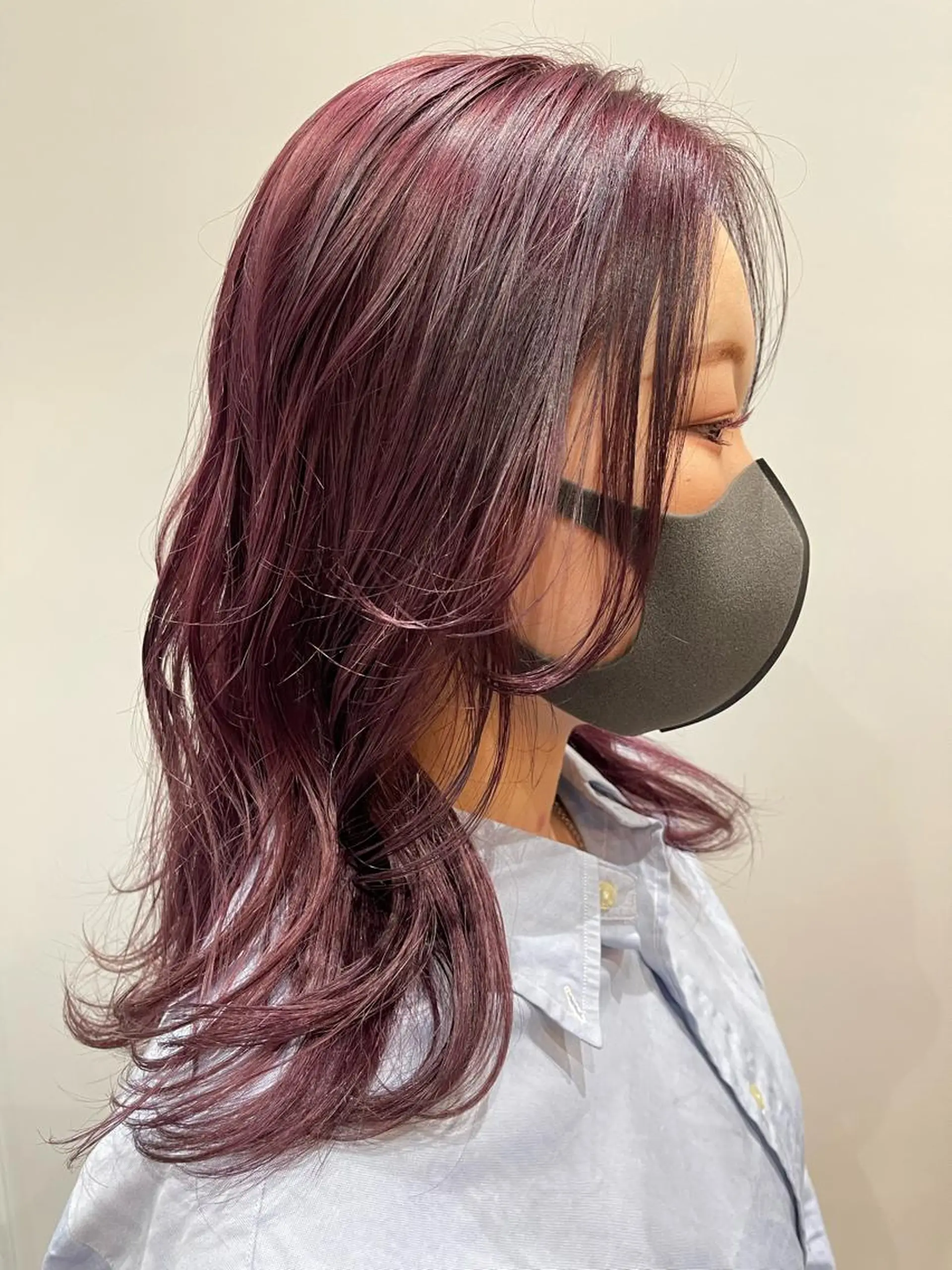 ミディアム カラー ヘアカラー トリートメント 韓国🩵海外ヘア 宮川華奈のヘアスタイル