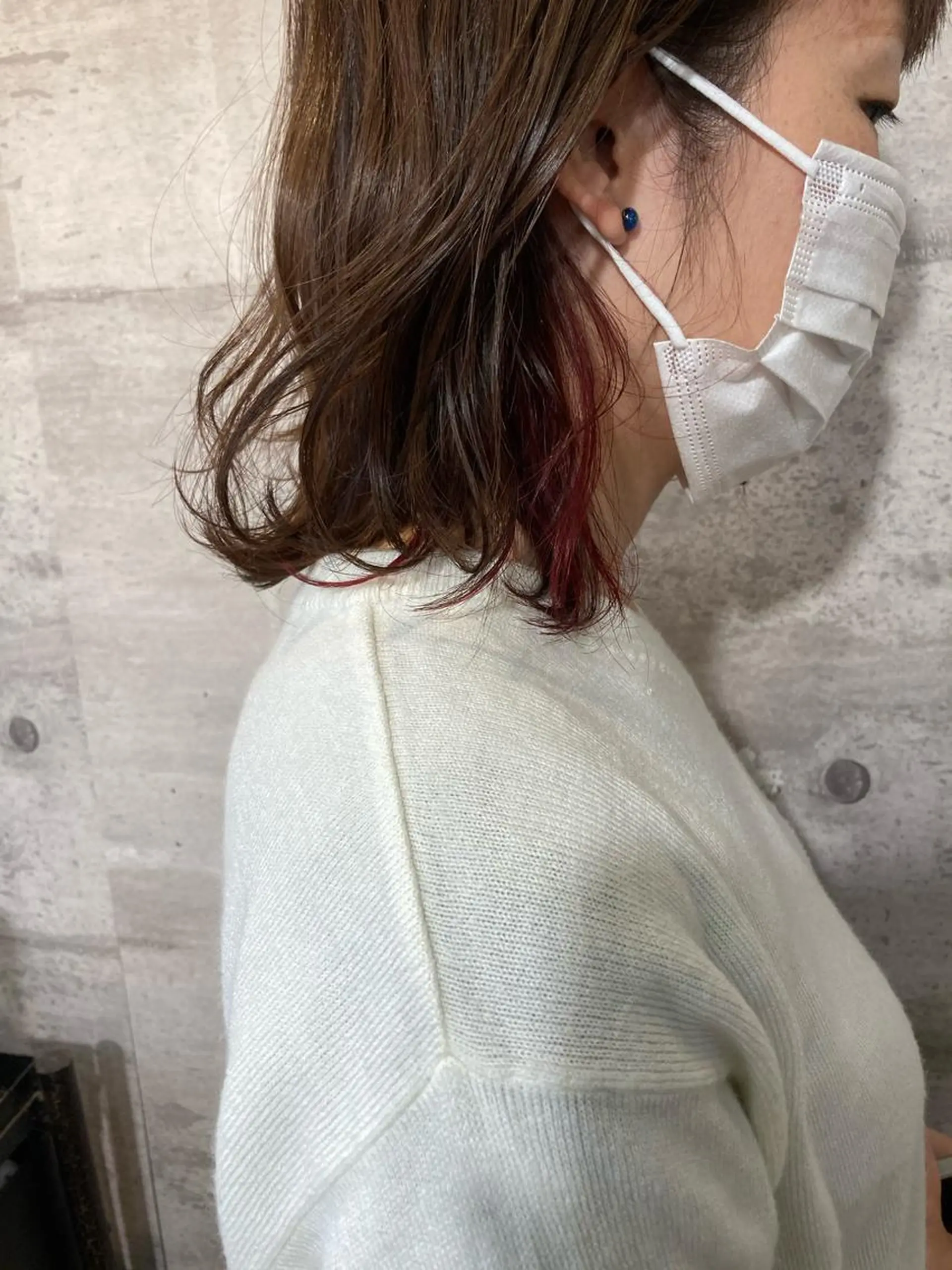 ミディアム カラー ベージュカラー ピンクカラー ローズカラー カット ヘアカラー 小木曽智美 /ボブ/ショートのヘアスタイル