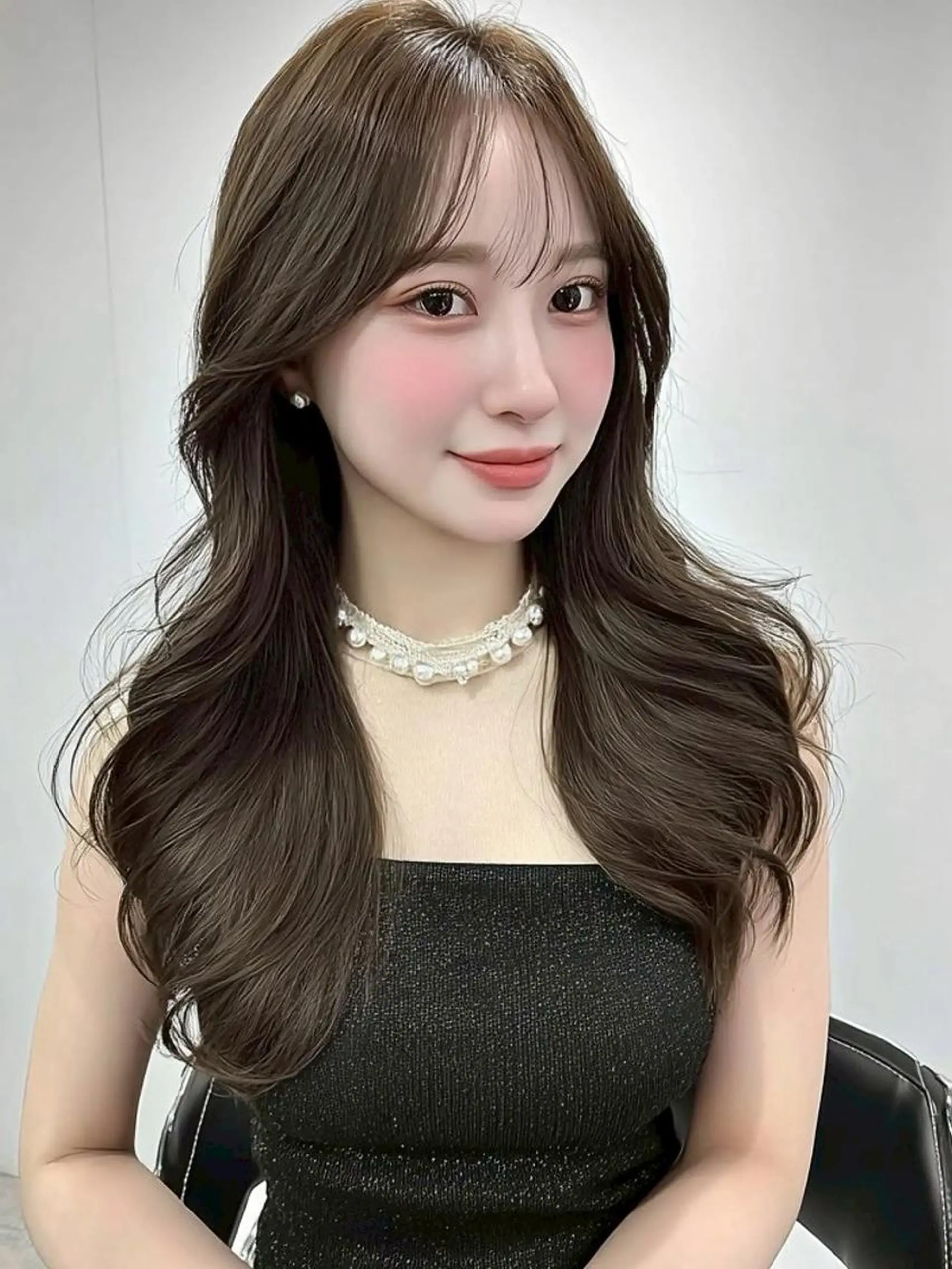 セミロング くびれヘア 髪質改善 韓国風ヘア 似合わせカット 縮毛矯正 カット ヘアカラー 顔周りカット💐/ 髪質改善/MAOのヘアスタイル