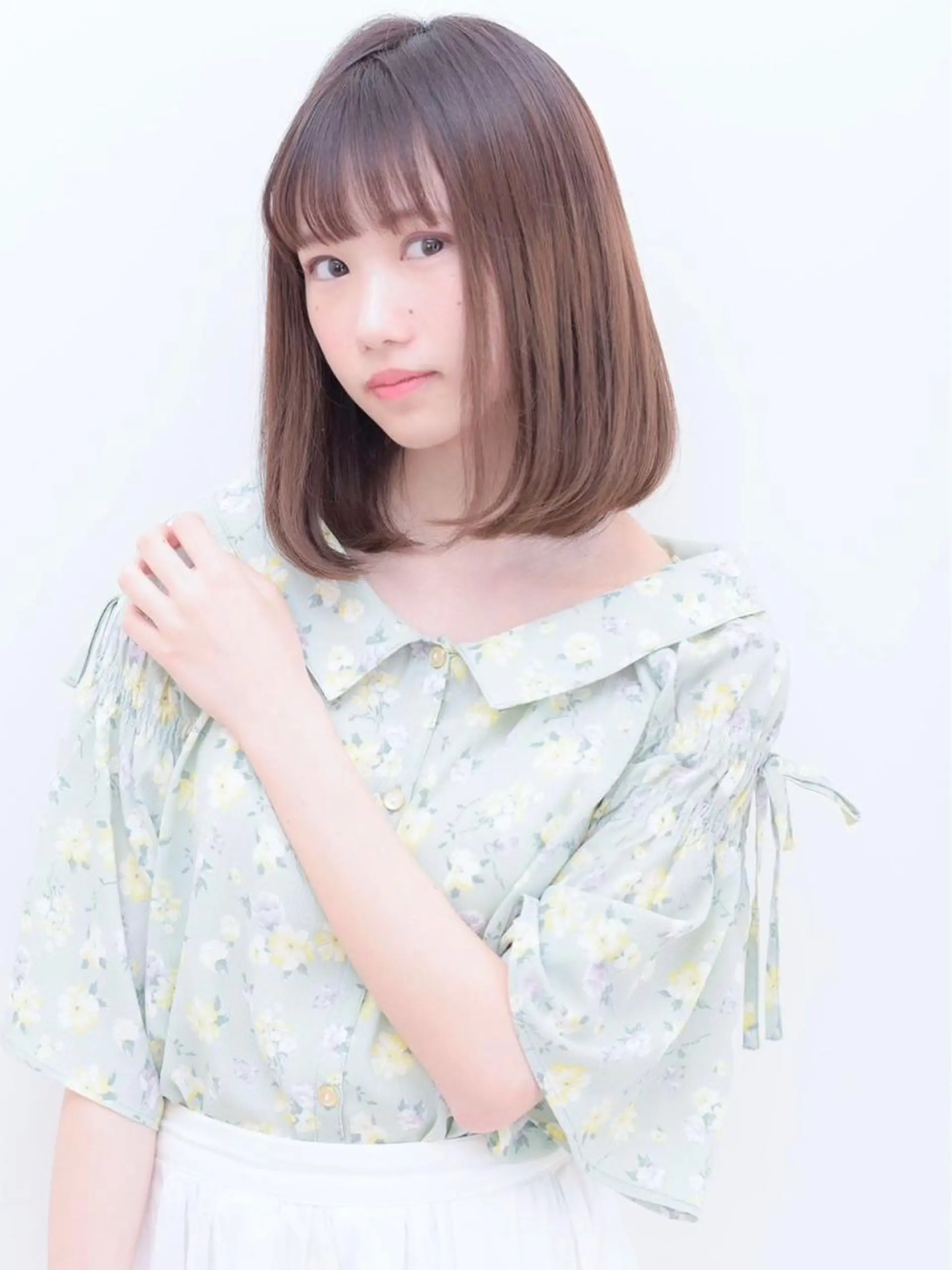 ミディアム カラー パーマ ヘアアレンジ 【公式】amble luxe池袋東口💛のヘアスタイル