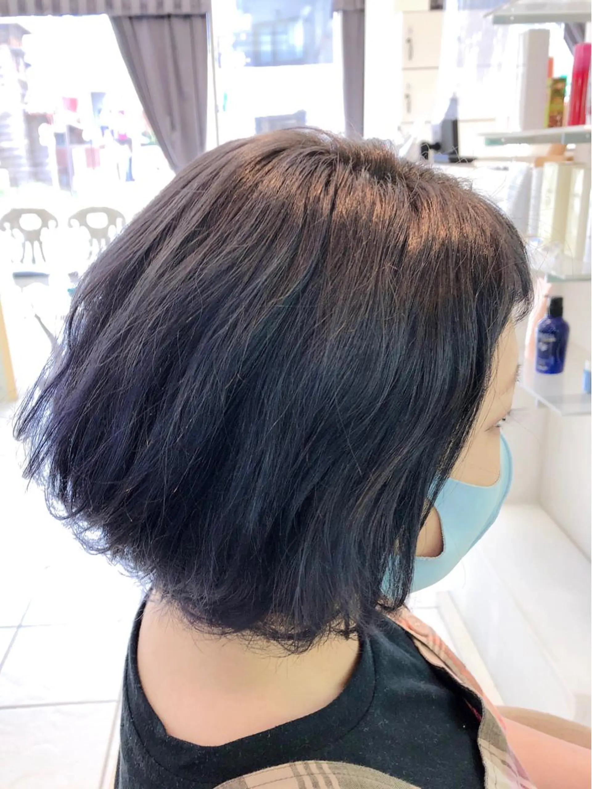 ショート カラー ブルーカラー ブルーグレー ブルーグレージュ グレージュ 保住 亮太のヘアスタイル