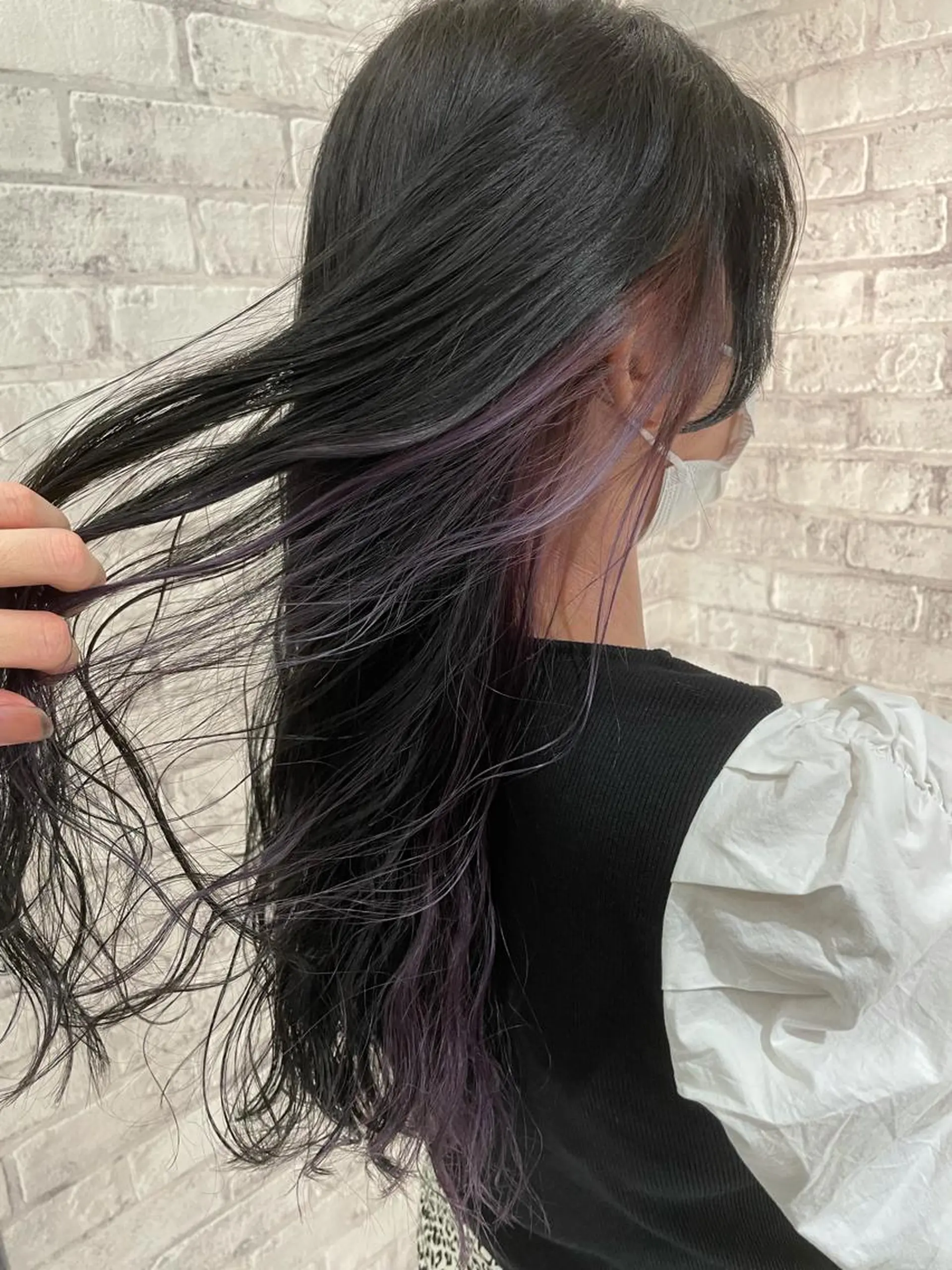 ロング カラー インナーカラー パープルカラー カット ヘアカラー ［パサつき改善］＊ 髪質改善ケアサロン＊のヘアスタイル