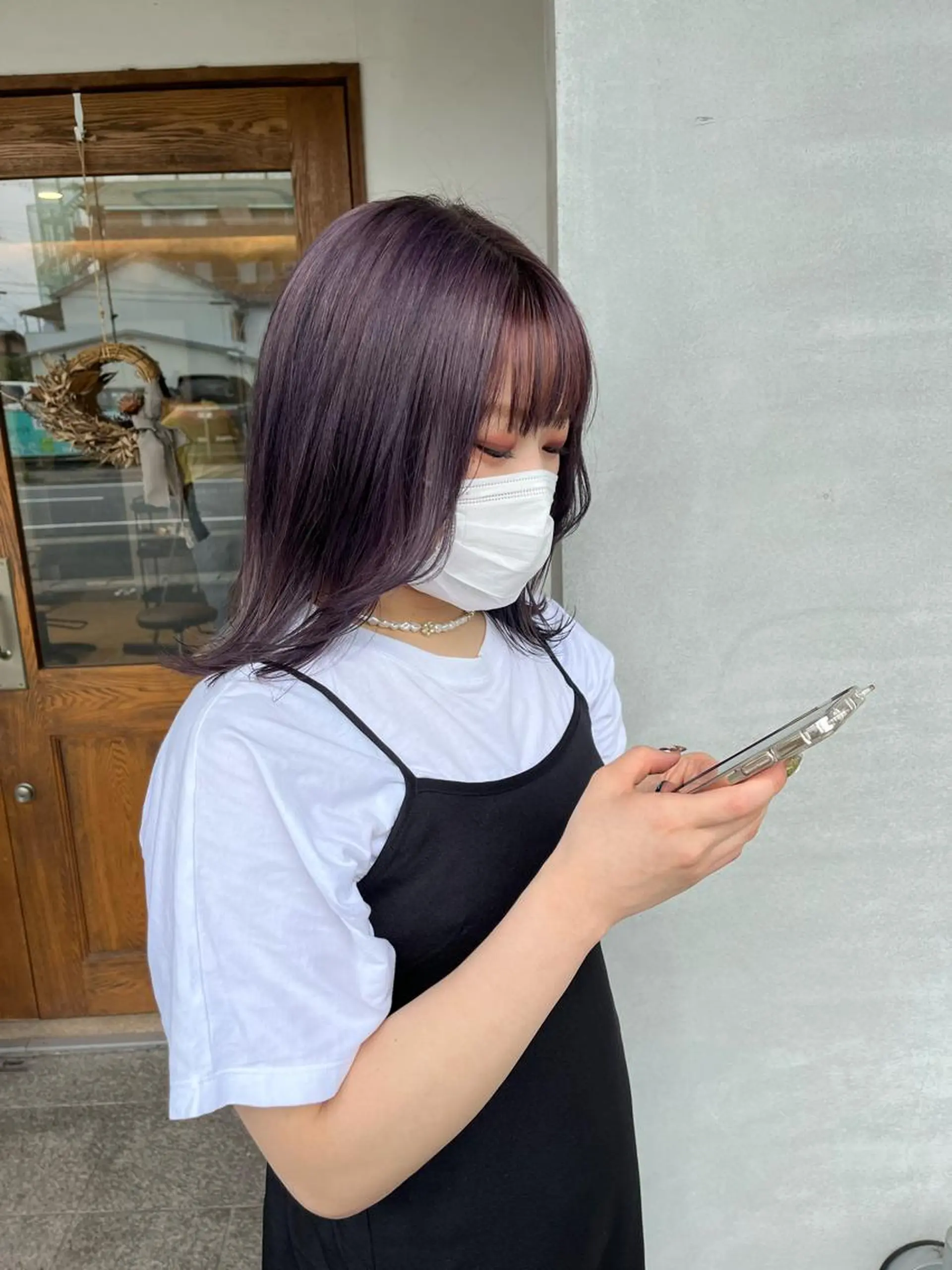 ミディアム カラー Leyシェアサロン所属・中井亜未/ 姫路ボブのヘアスタイル