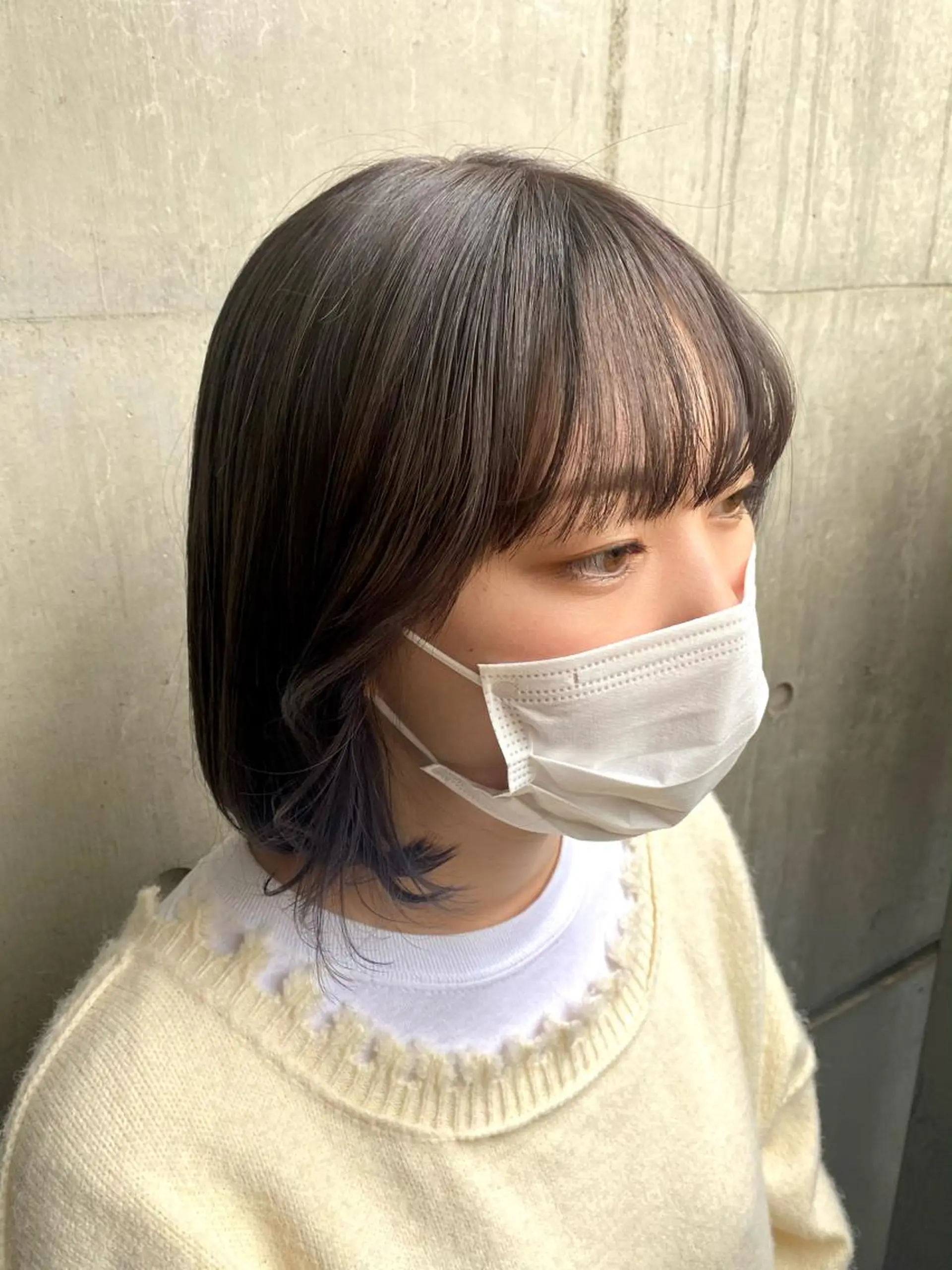 ミディアム 透け感ベージュ /ミハルのヘアスタイル