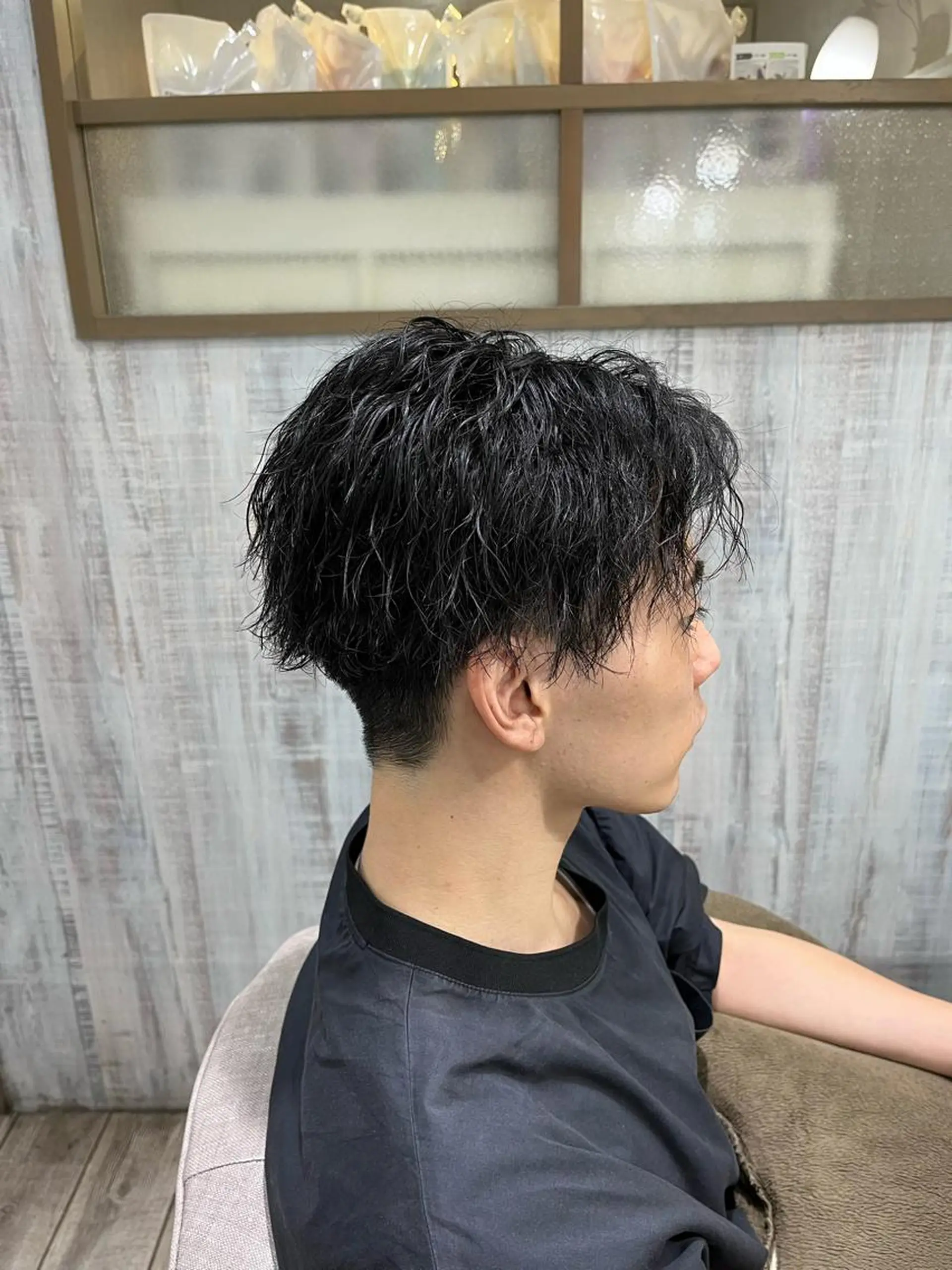 パーマ メンズ カット パーマ トリートメント イシジマ タカナリのヘアスタイル