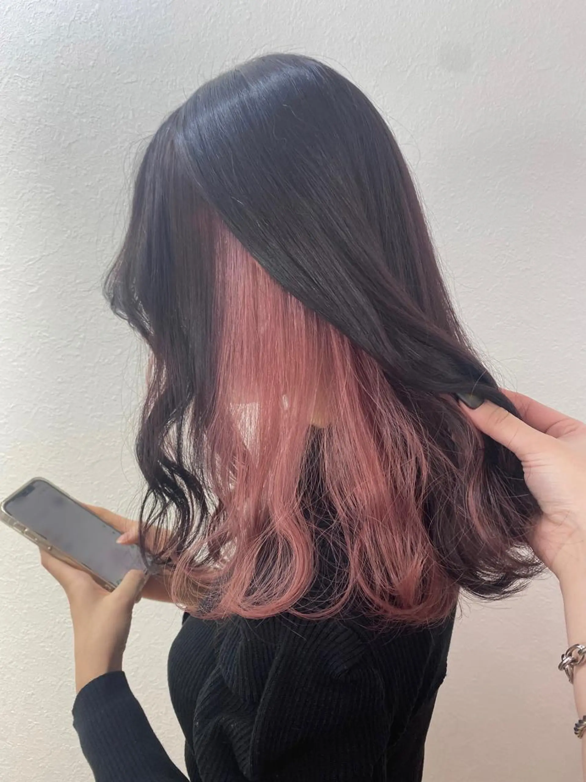 セミロング カラー ピンクカラー ホワイトピンク 遠藤沙也加 /レイヤーカットのヘアスタイル