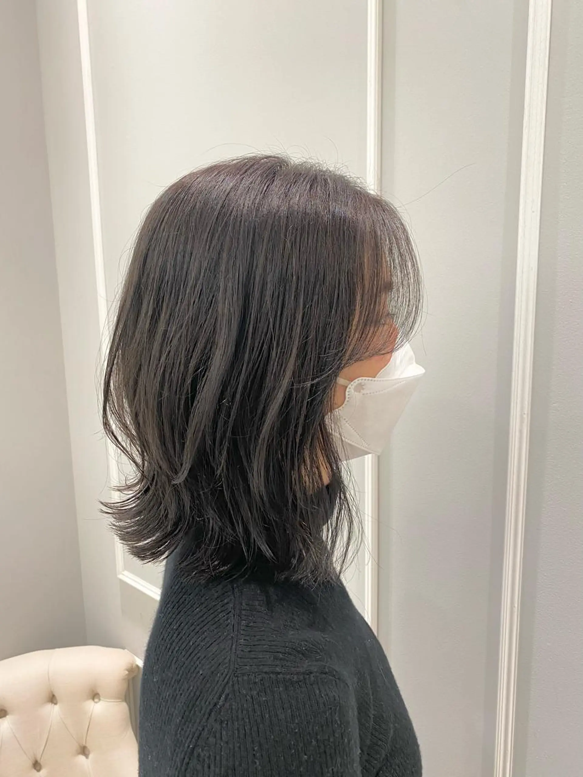 セミロング 似合わせ艶髪カラー ❤️ハダユミのヘアスタイル