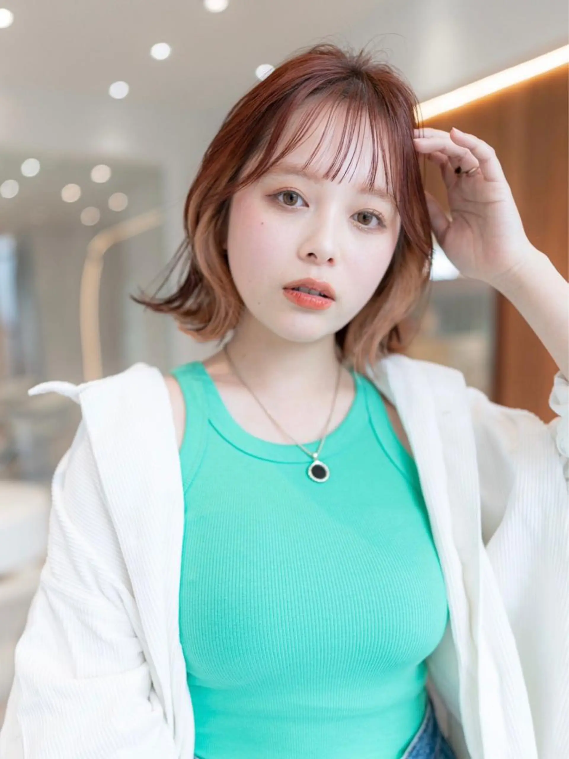 ミディアム カラー イルミナカラー 韓国風ヘア レイヤーカット カット ヘアカラー トリートメント ヘアセット 韓国レイヤー🇰🇷 韓国研修◎渋谷カイトのヘアスタイル
