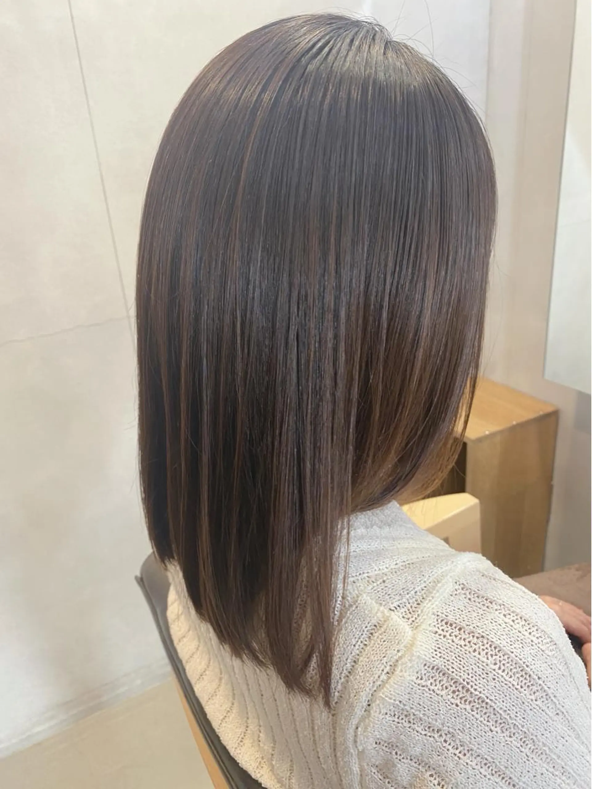 ミディアム カラー 髪質改善 conne& ririのヘアスタイル