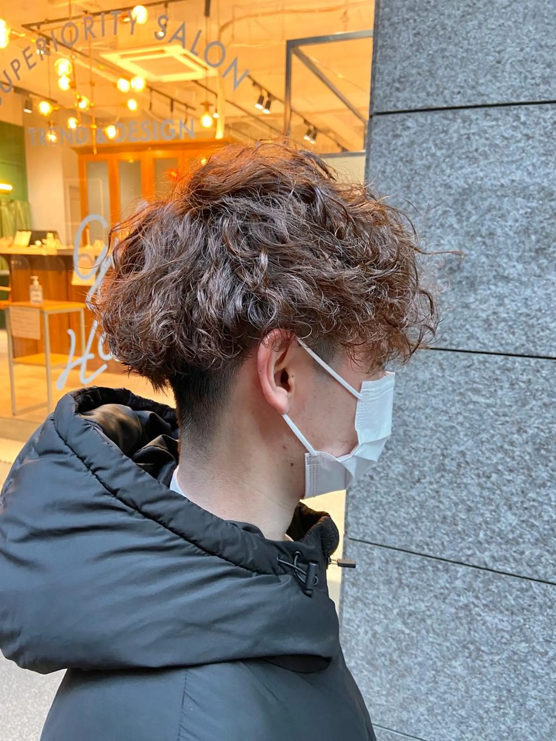 パーマ メンズ メンズパーマ カット ヘアカラー パーマ ノイシキ サキのヘアスタイル